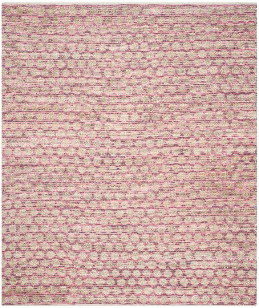 Safavieh CAP820E-8 Cape Cod Leeds 8 x 10 (ft) Jute Maroon/Natural Rectangular Indoor Abstract Coastal Area rug