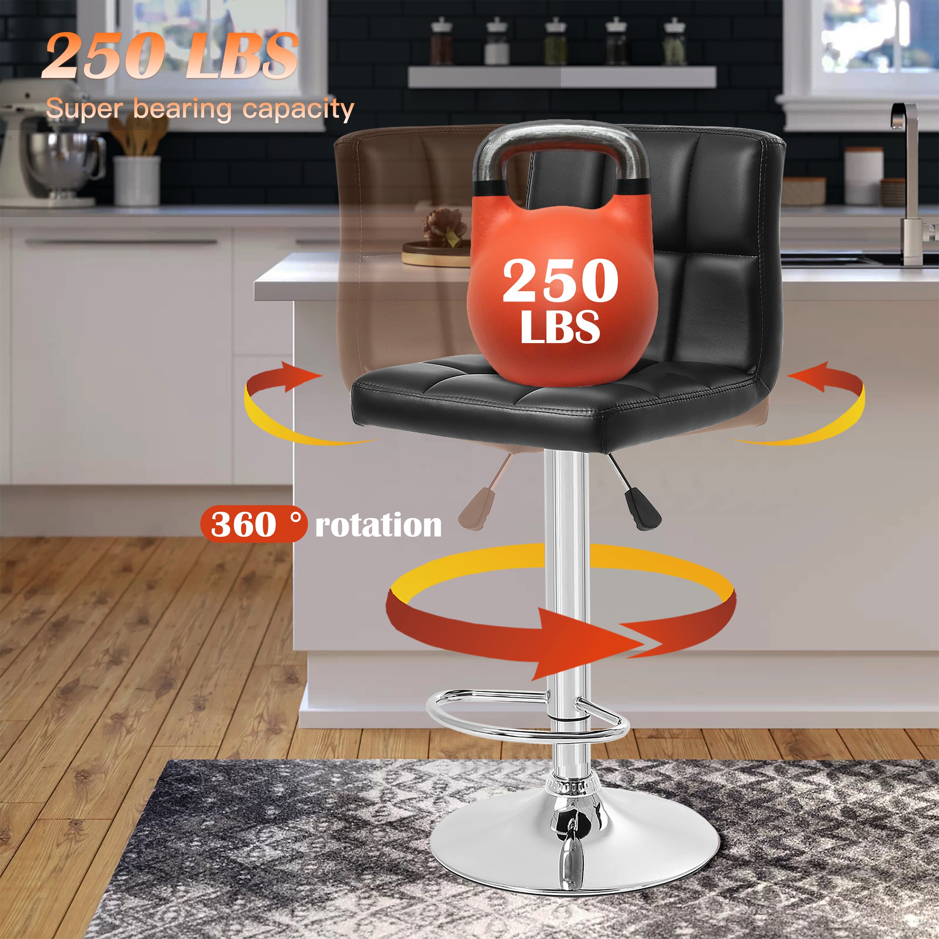Furniture of America 004L-B06-BK stools - View #7