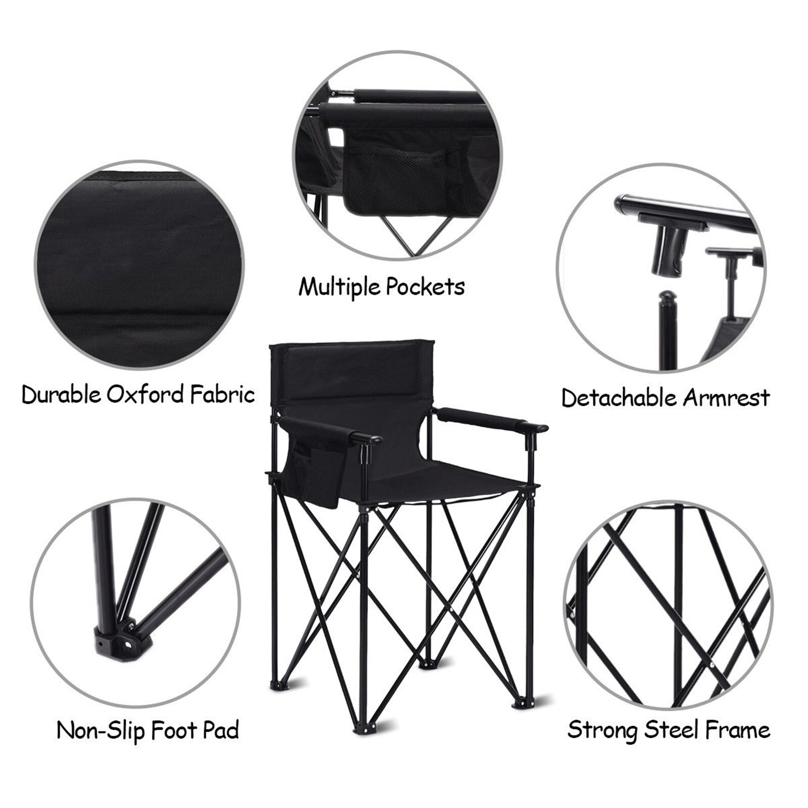 WELLFOR DOJ3681 Beach-Camping-Chairs - View #2