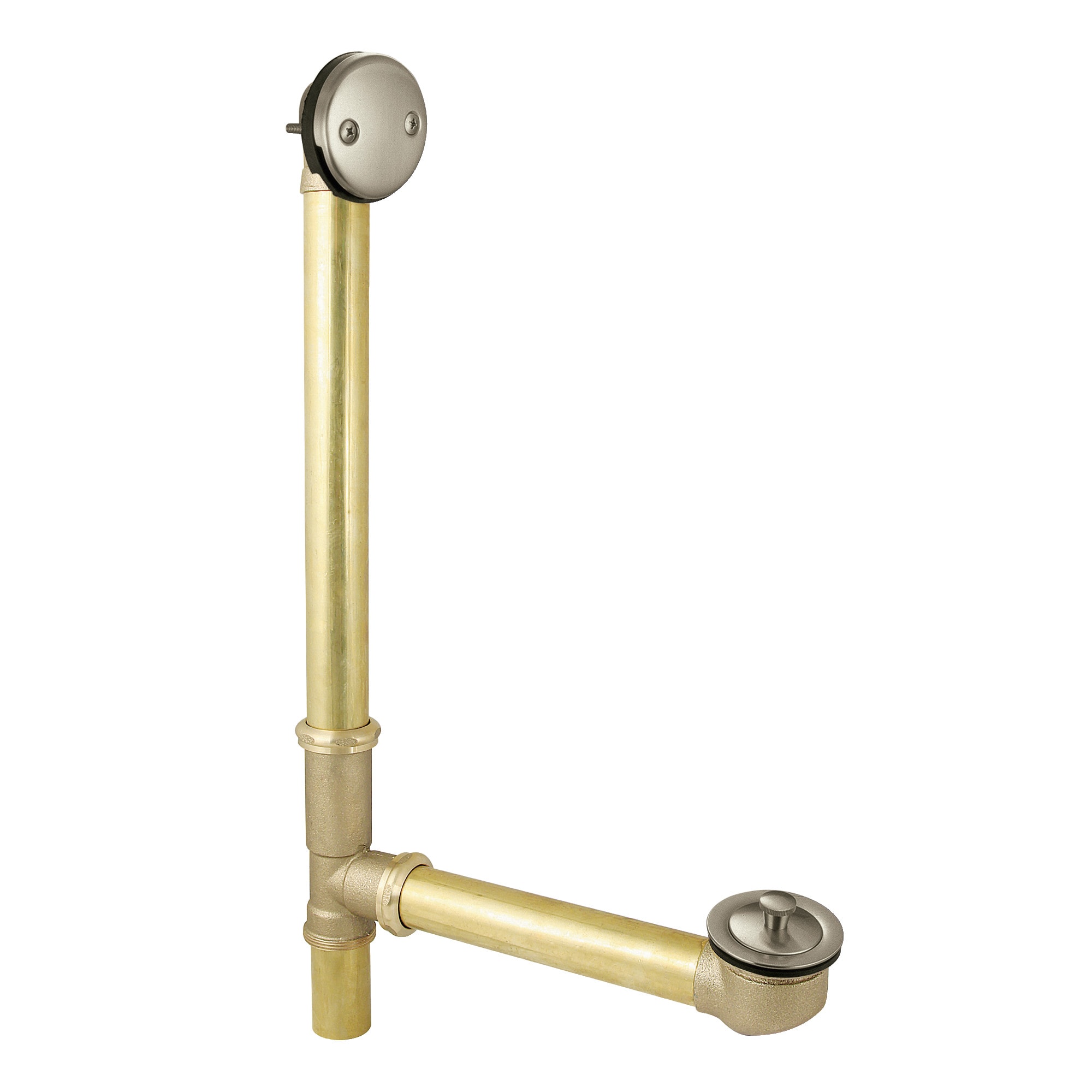 Kingston Brass WLDLL3168 1-1/2-in Brushed nickel Brushed Nickel Lift and turn Drain with Brass Pipe Included