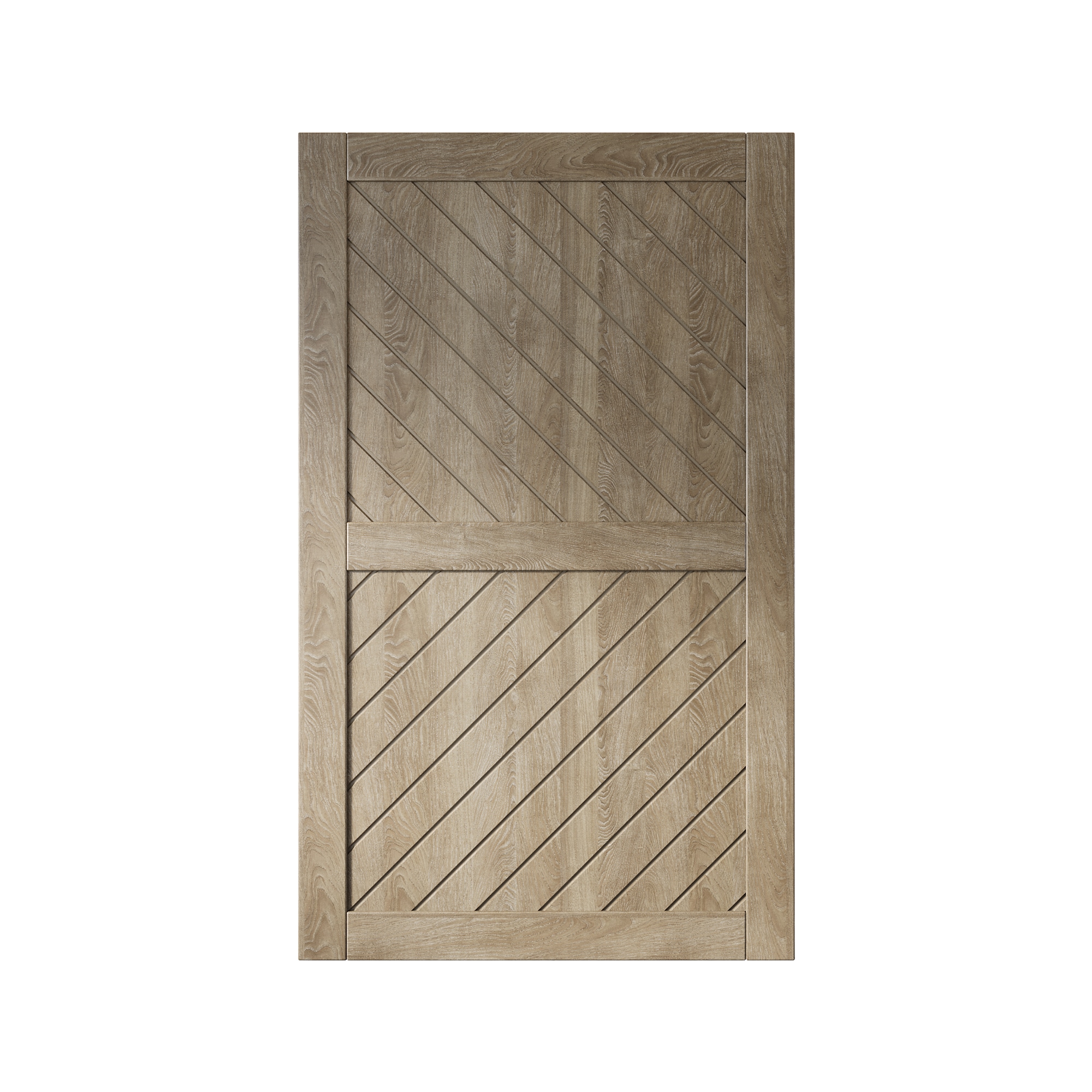 HOMACER XT4-4880-GR 48-in x 80-in Classic Gray Prefinished Non-standard Pine Wood Solid core Single Barn Door (Hardware Not Included)