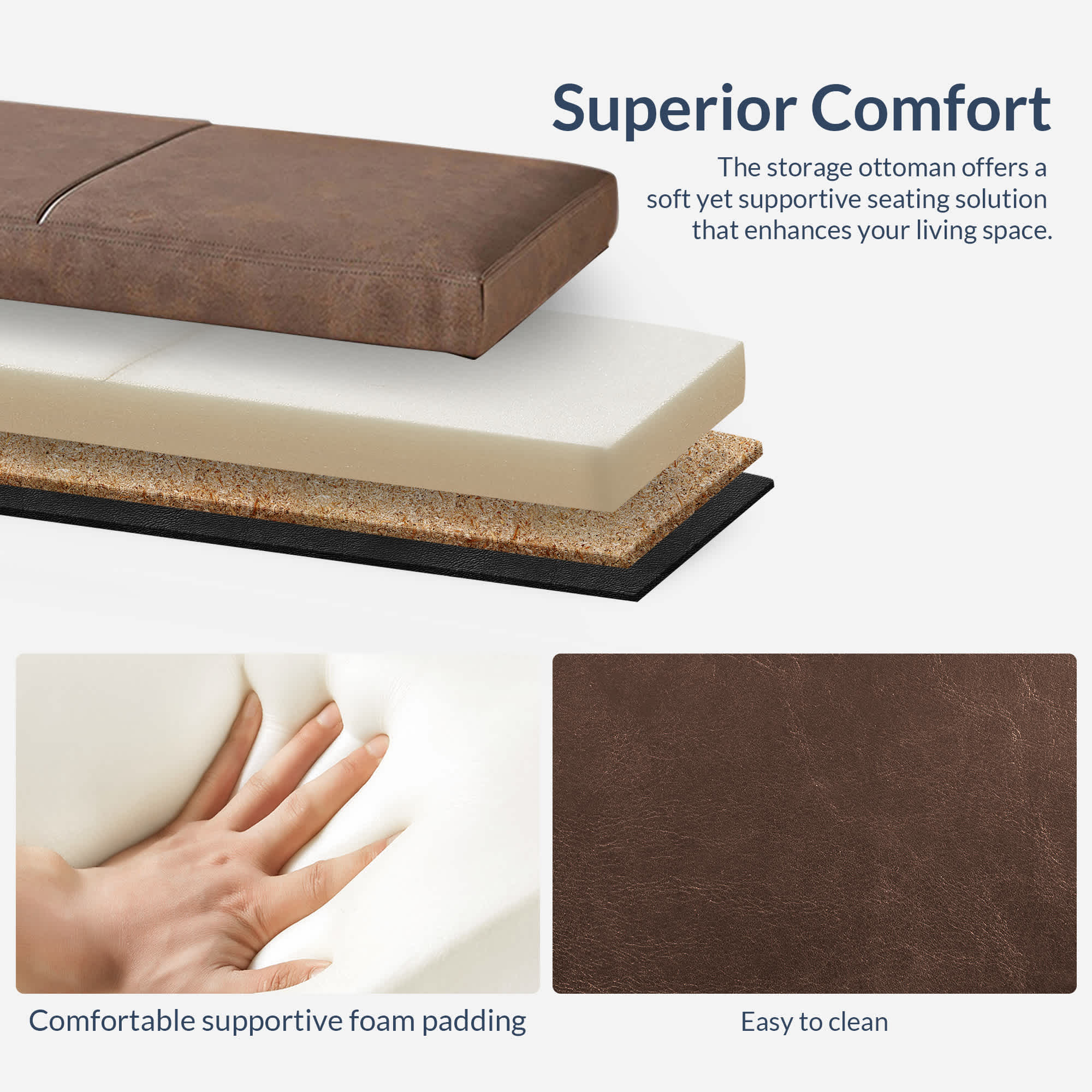 Belleze 014-HG-31901-RB Indoor-Ottomans - View #3