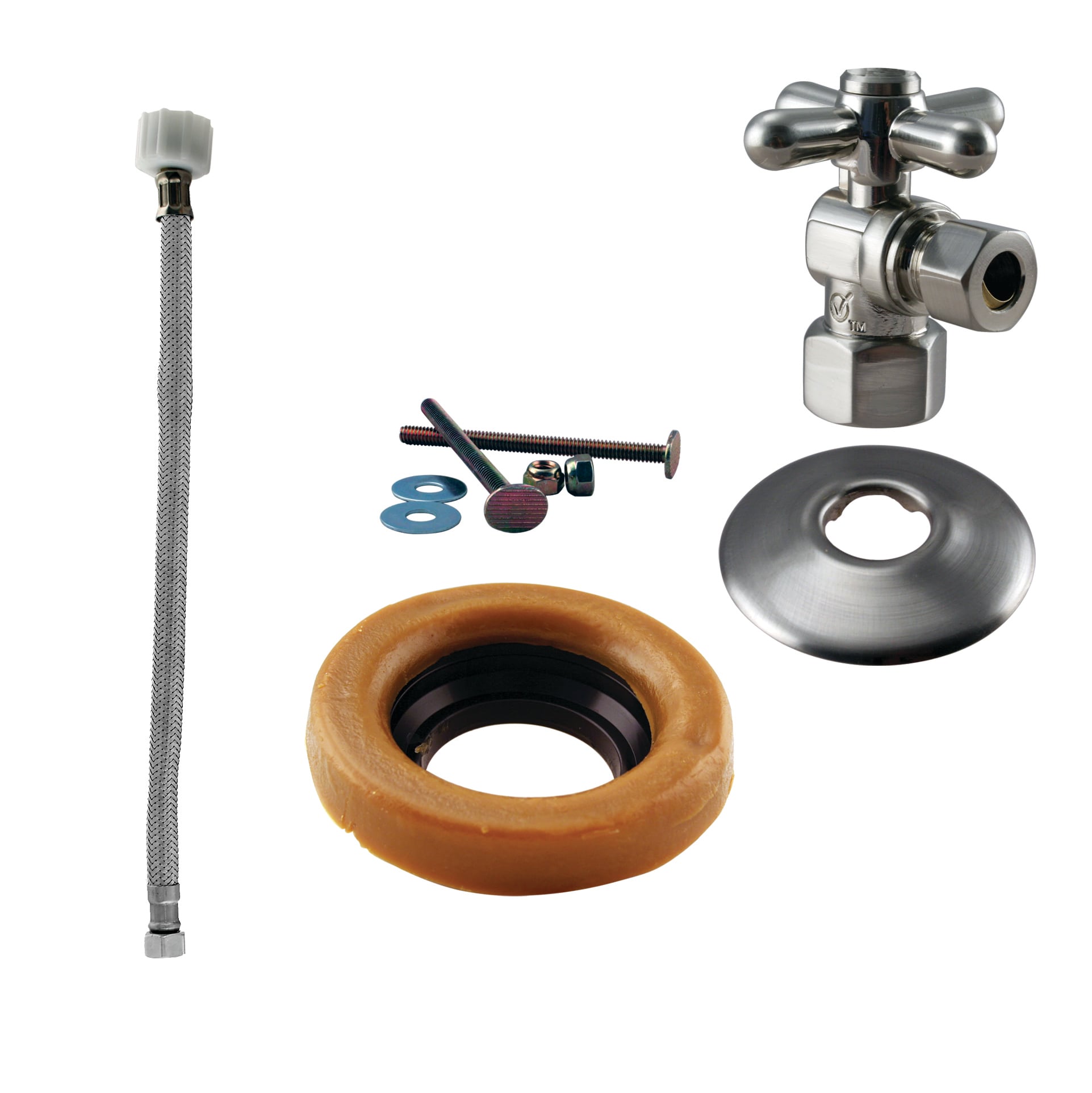 WESTBRASS D1613TBX-07 Satin Nickel Toilet assembly kit