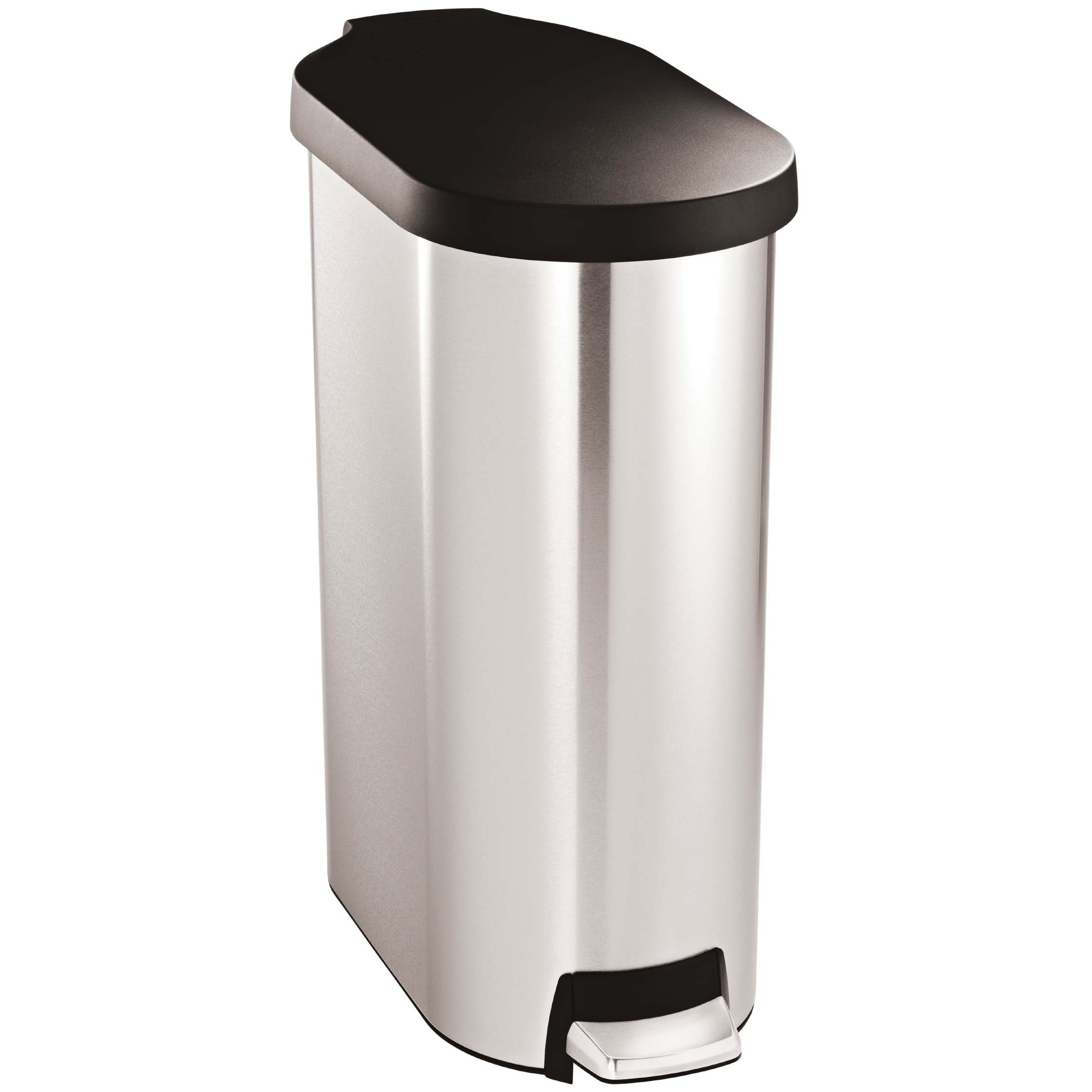 7.9 Gallon Trash Can Stainless Steel Oval Kitchen Trash Can