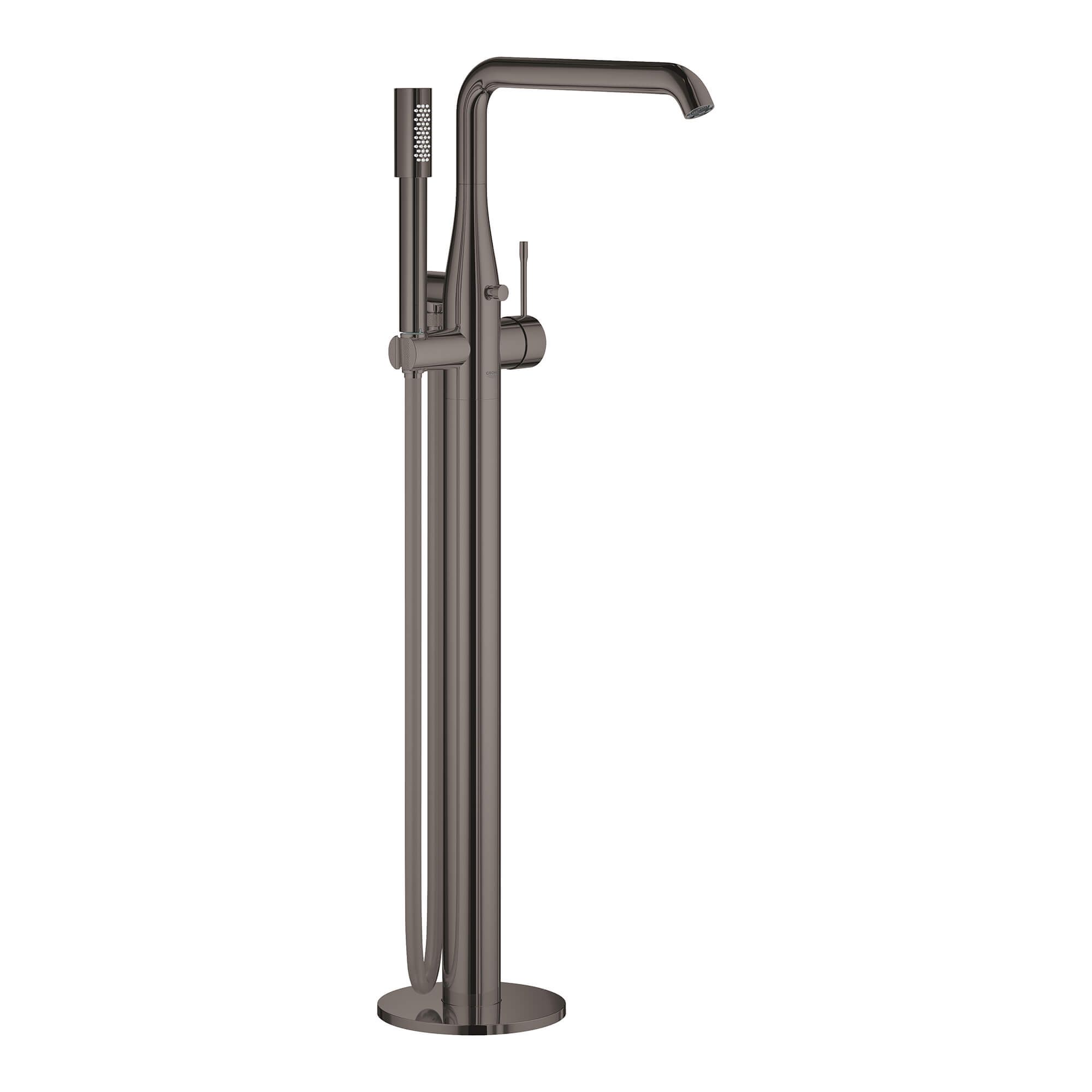 oppervlakkig Masaccio Verzorger GROHE Essence New Hard Graphite 1-handle Freestanding Low-arc Bathtub  Faucet with Hand Shower in the Bathtub Faucets department at Lowes.com