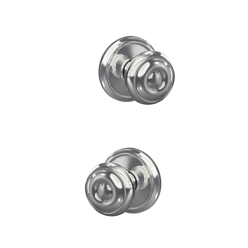 Schlage FC172 GEO 625 ALD Custom Georgian - Alden Bright Chrome Interior Hall/Closet Dummy door knob Single pack