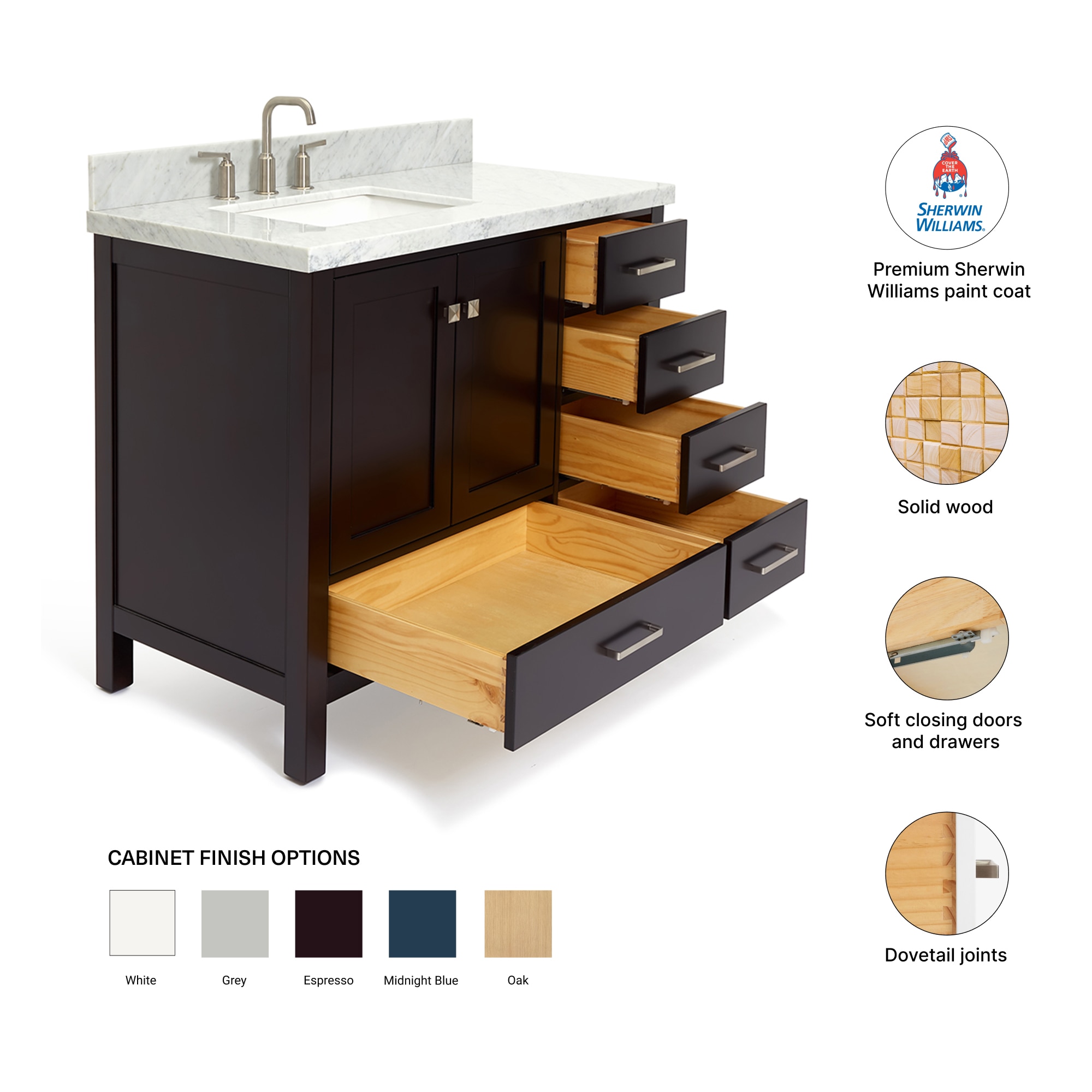 ARIEL A043SLCWRVOESP Bath-Vanity-Combo - View #4