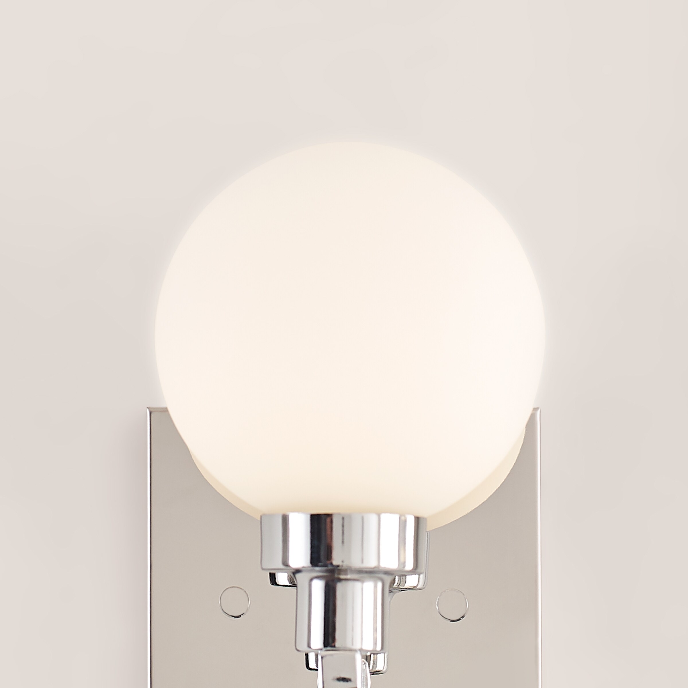 Clybourn Chrome Milk Glass Dimmable Wall Sconce