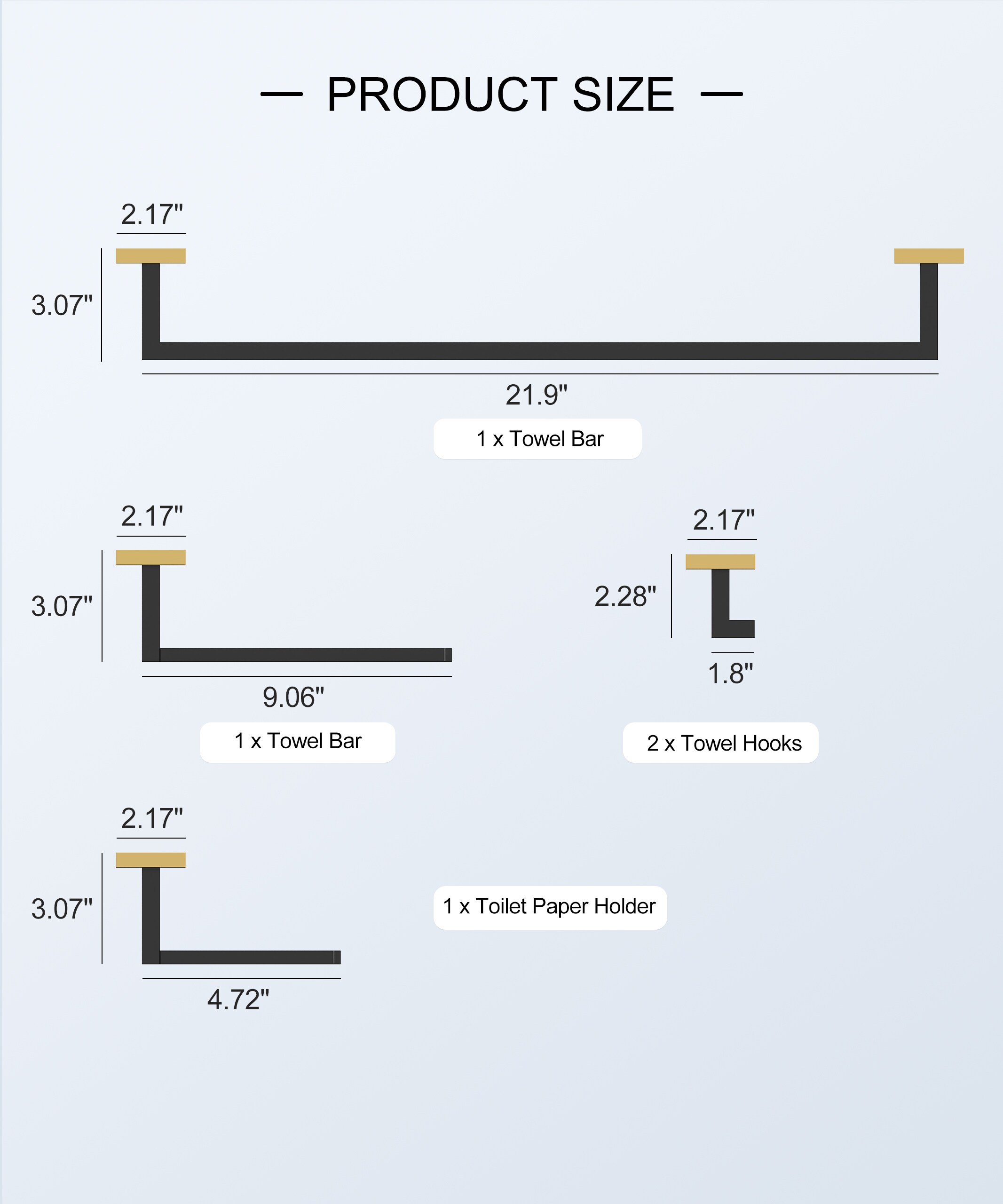 BWE A-91012-S-GB-1 Decorative-Bath-Hardware-Kits - View #7