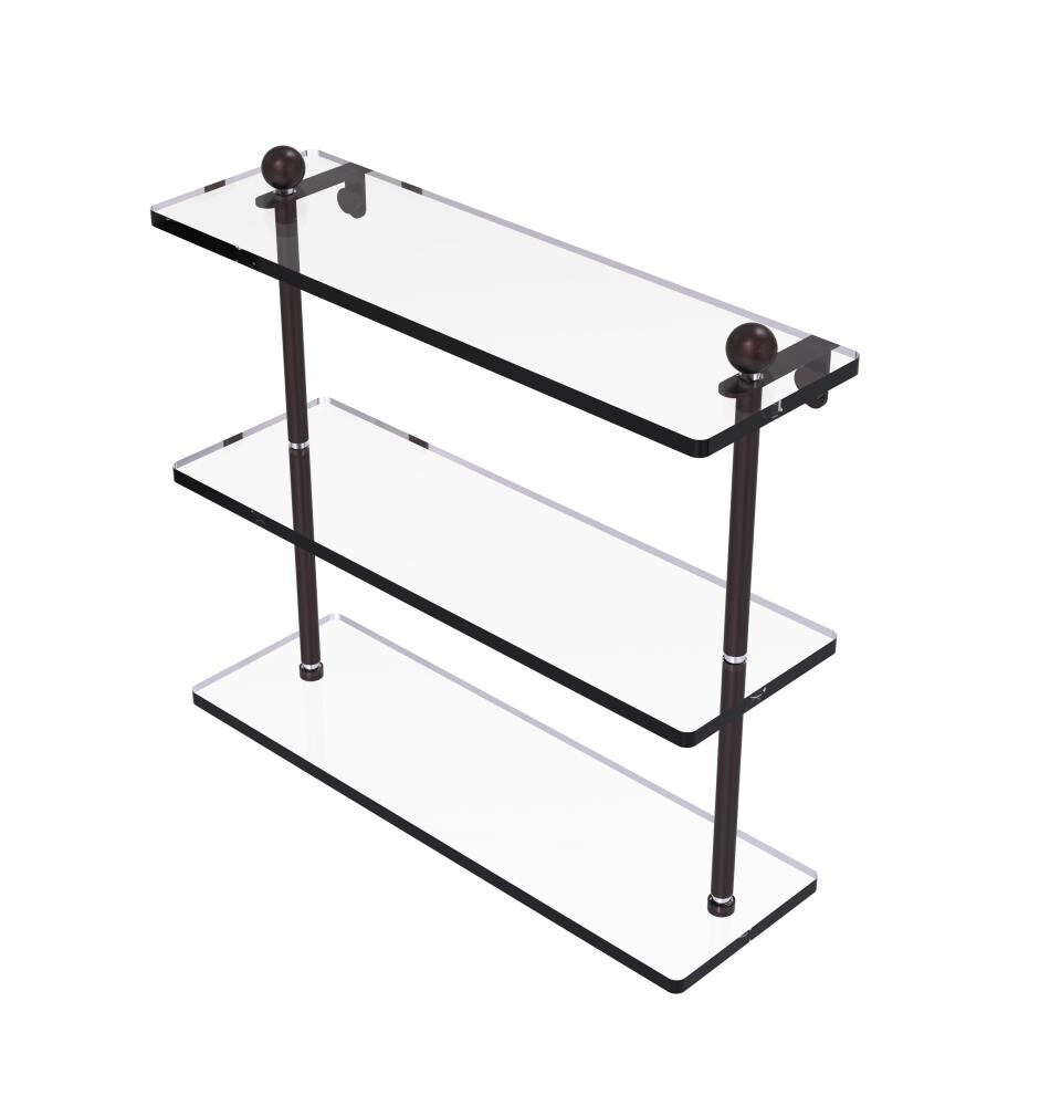 Allied Brass PR-5/16-ABZ Prestige Regal Antique Bronze 3 -Tier Wall mount Bathroom Shelf ( 16-in x 15-in x 5-in )