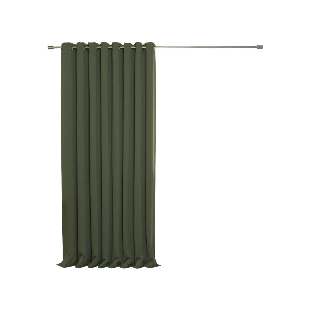 Best Home Fashion GR-WD-FR-100X84-MOSS 84-Inches Moss Blackout Grommet Single curtain panel