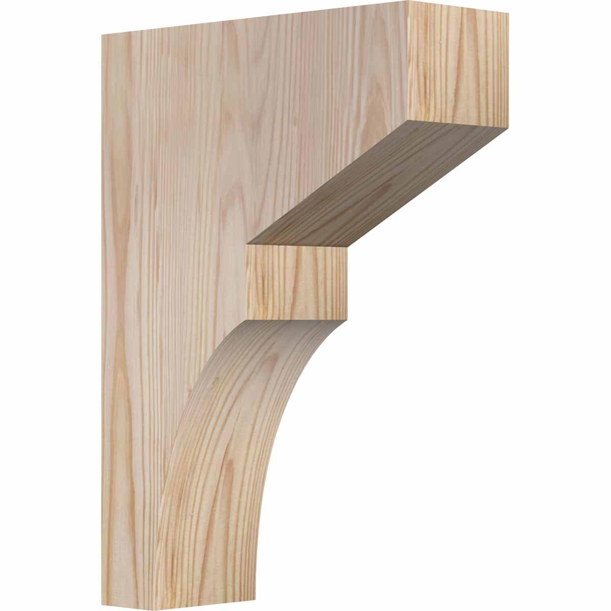Ekena Millwork COR04X10X14MON00SDF 3-1/2-in x 10-in x 14-in Monterey Unfinished Douglas fir Wood Paintable/Stainable Corbel