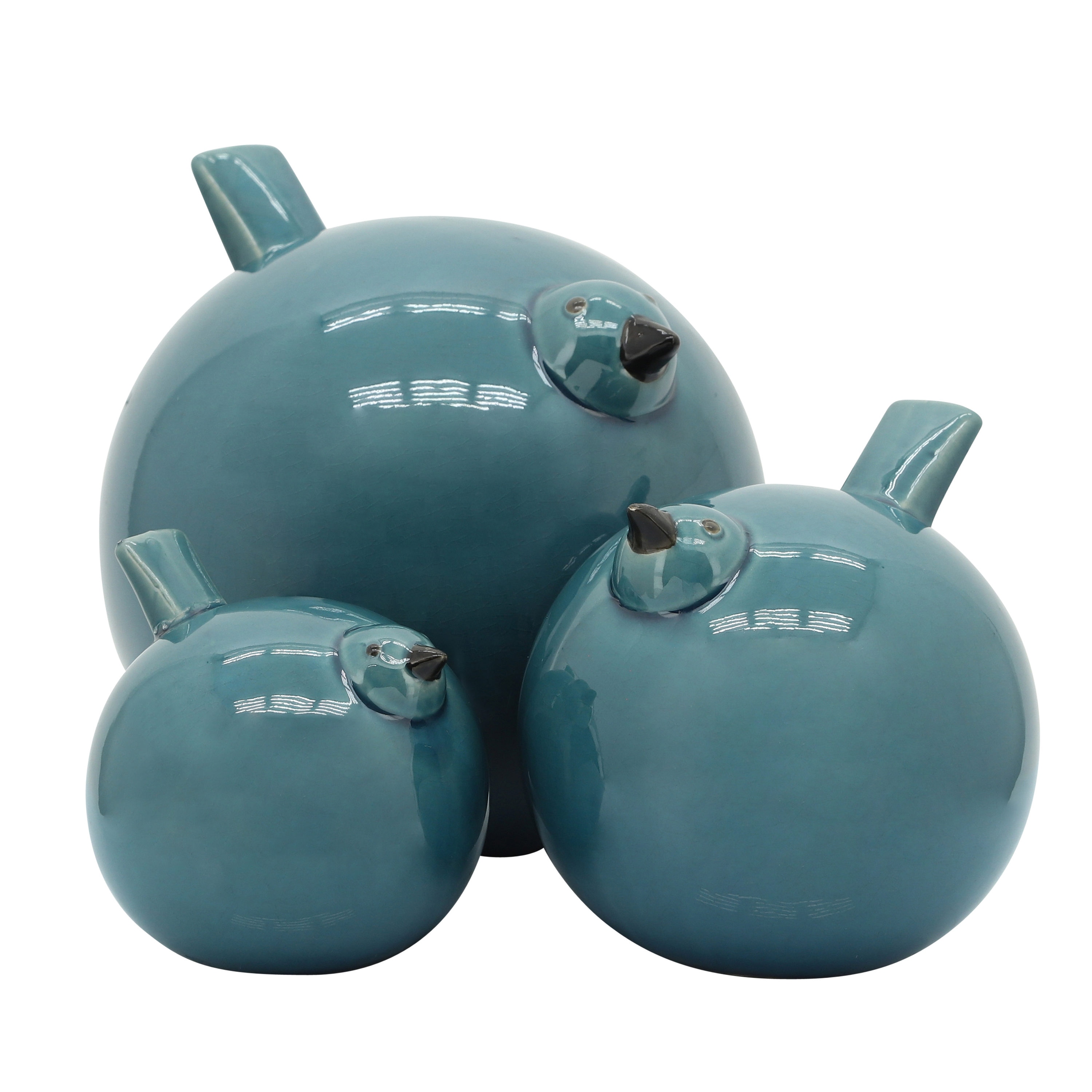 Sagebrook Home 14009-01 Green Ceramic Modern Figurine