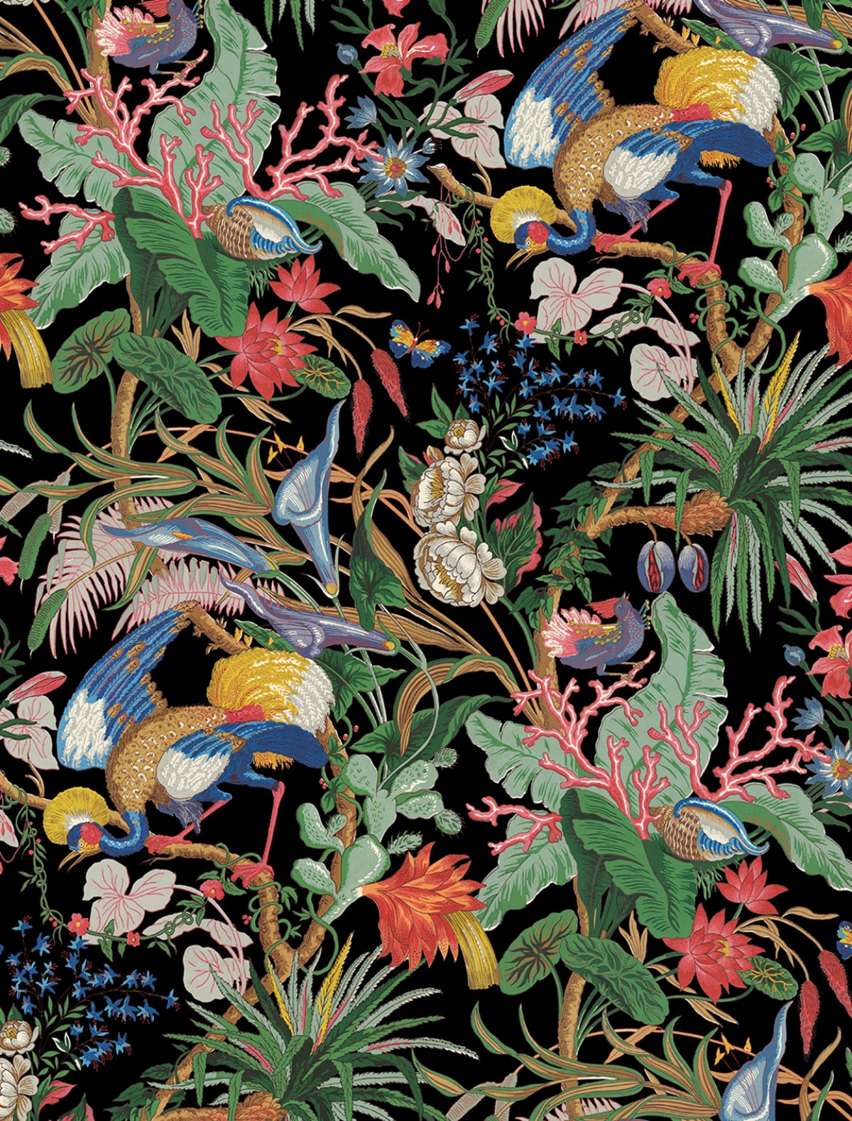 NextWall NW52800 30.75-Sq. Feet Ebony Vinyl Animals Self-adhesive Peel and Stick Wallpaper