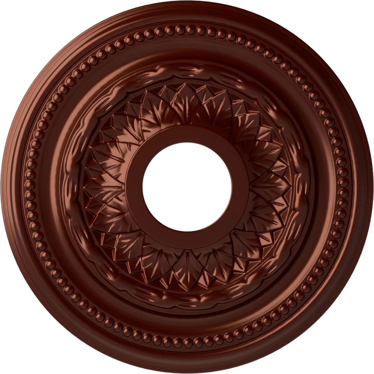 Ekena Millwork CM15GAACS Galway 15.75-in W x 15.75-in L Painted Antique Copper Polyurethane Whole Ceiling Medallion