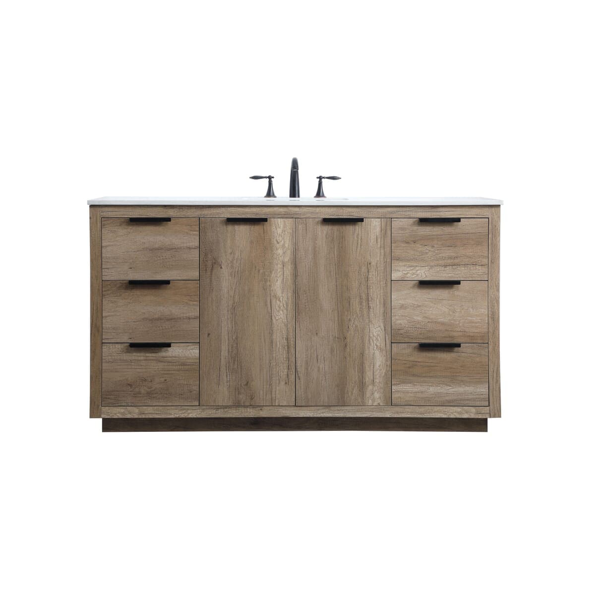 Simply Living Home - Benton 60 inch Single Bathroom Vanity in Natural Oak