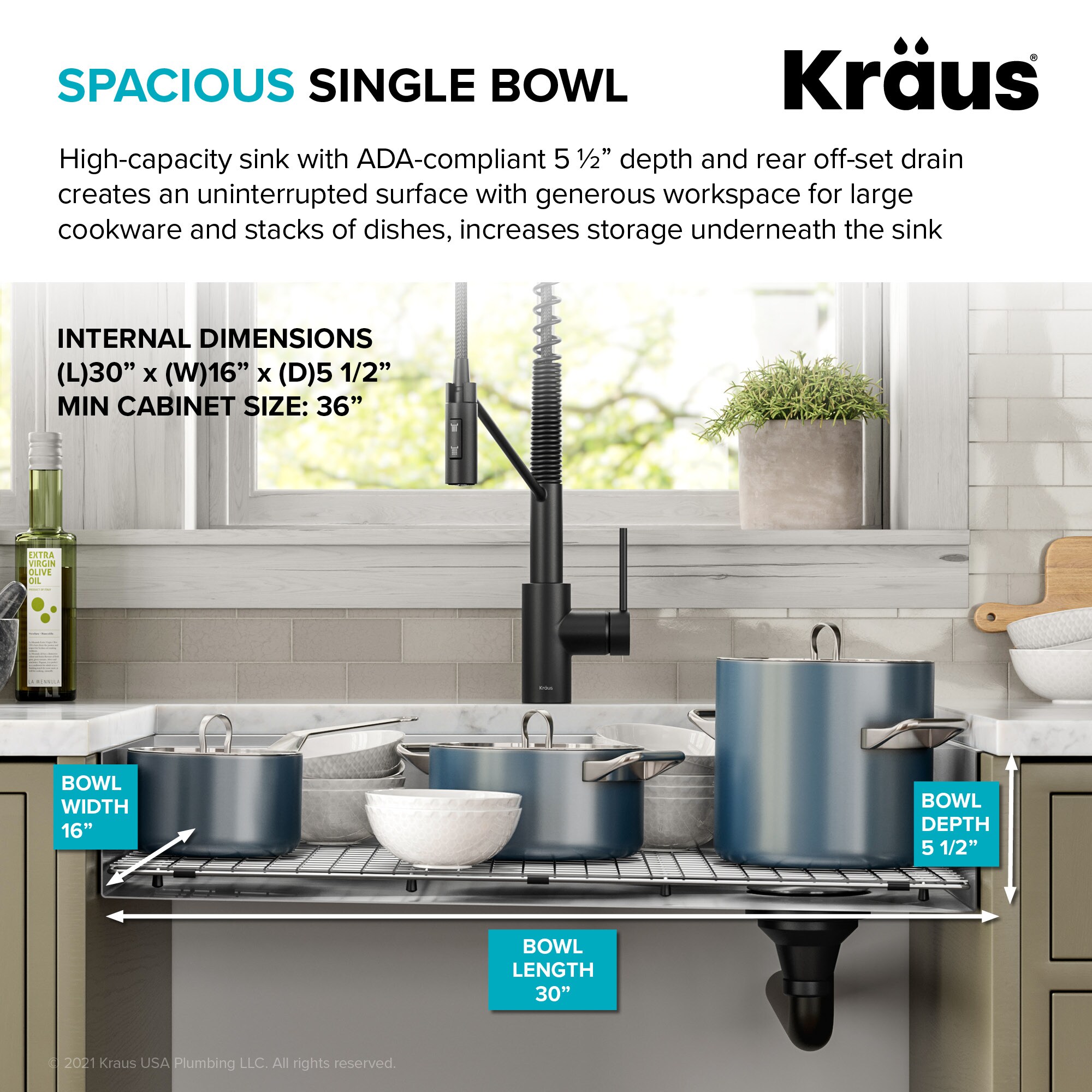 Kraus KWU110-32-5.5 Kitchen-Sinks - View #8