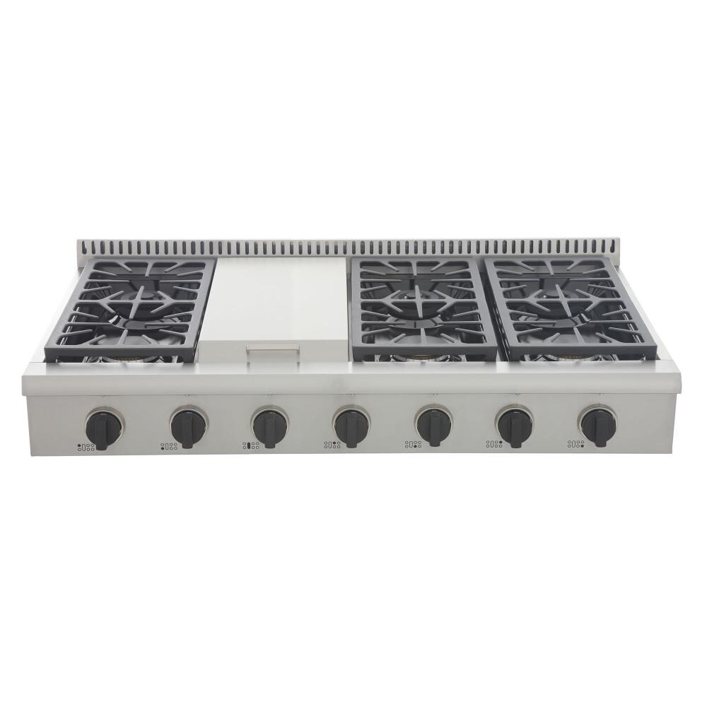Kucht KRT481GU-K 48-in gas range 48-in 7 Burners Stainless Steel Gas Cooktop