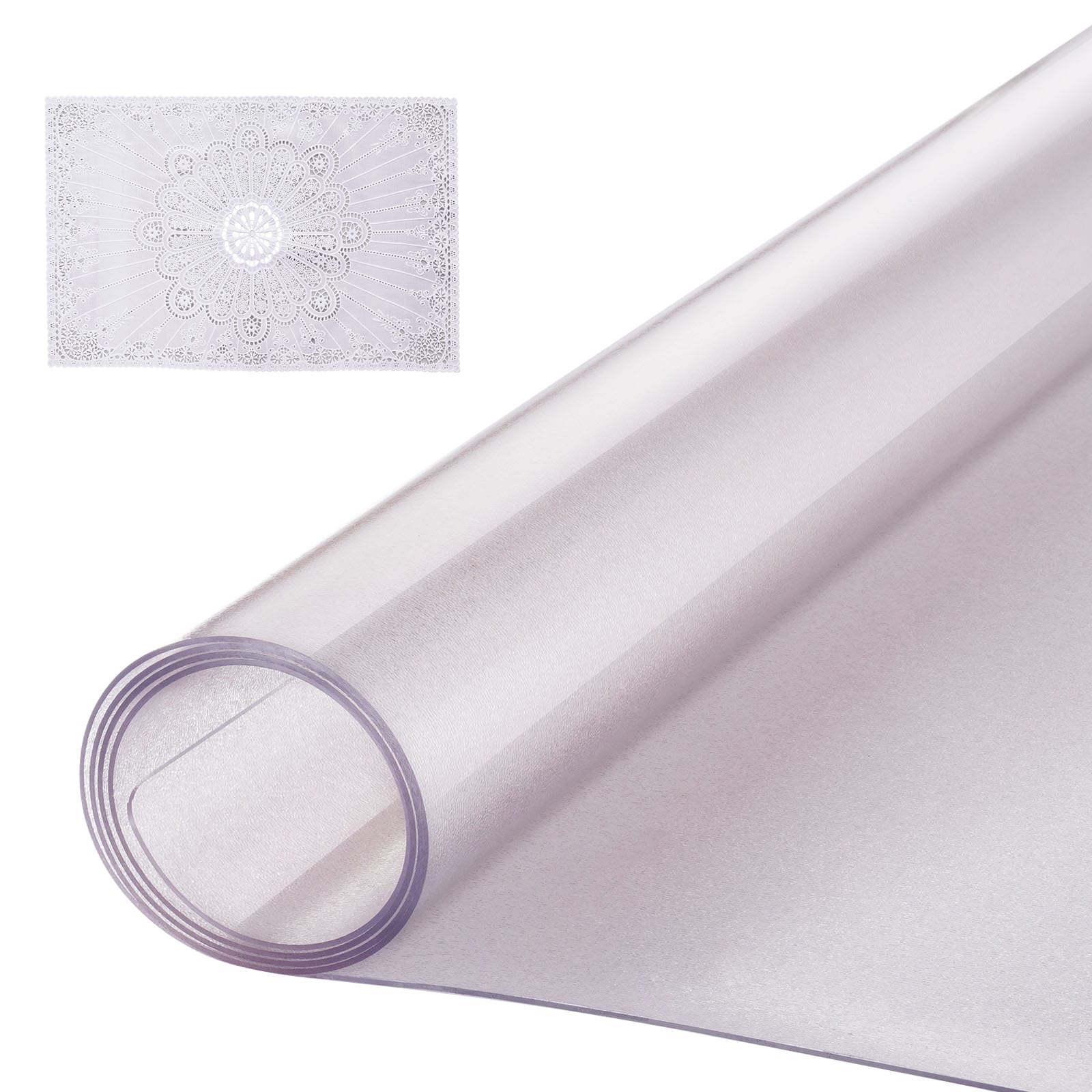 VEVOR SCZFXPVCZB2406971V0 Plastic Table Cover  24 x 48 Inch 1.5 mm Thick Frosted Table Protector  Rectangle PVC Desk Mat  Waterproof and Easy Cleaning Desk Pad Tablecloth  for Office Dresser Dining Room Table Night Stand