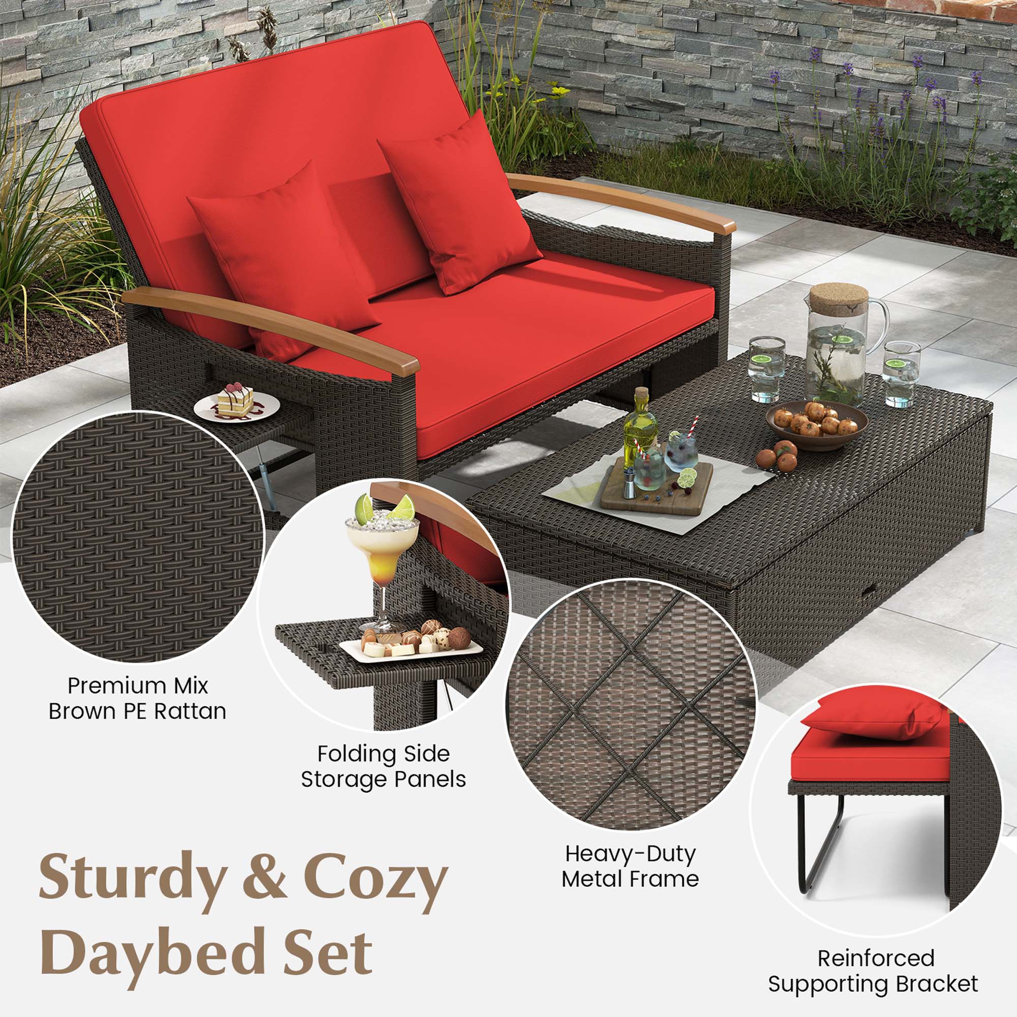 Costway LWS00075 Patio-Sofas-Daybeds - View #7