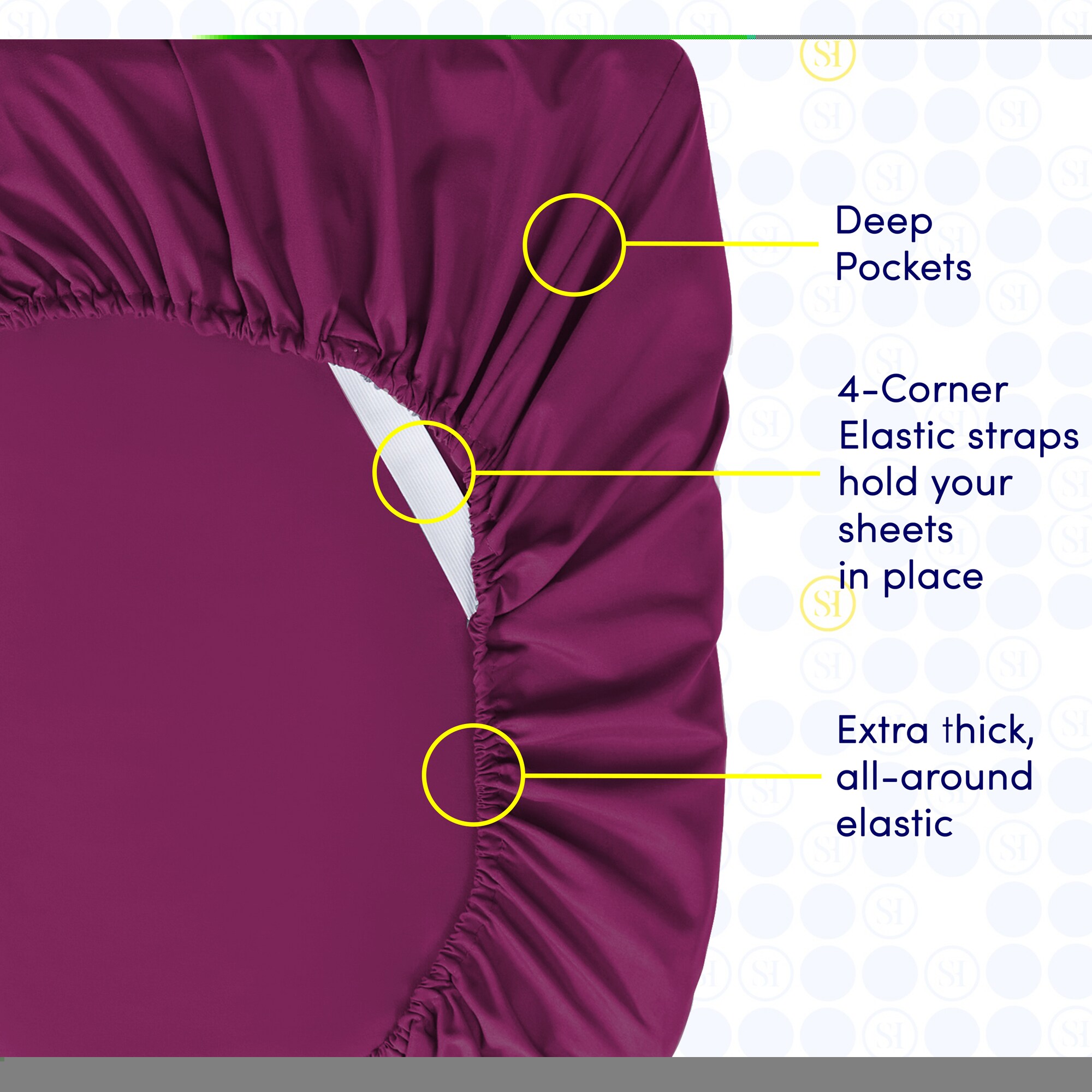 Sweet Home Collection LOW-4P-SH-TW-BER Sheet-Sets - View #5