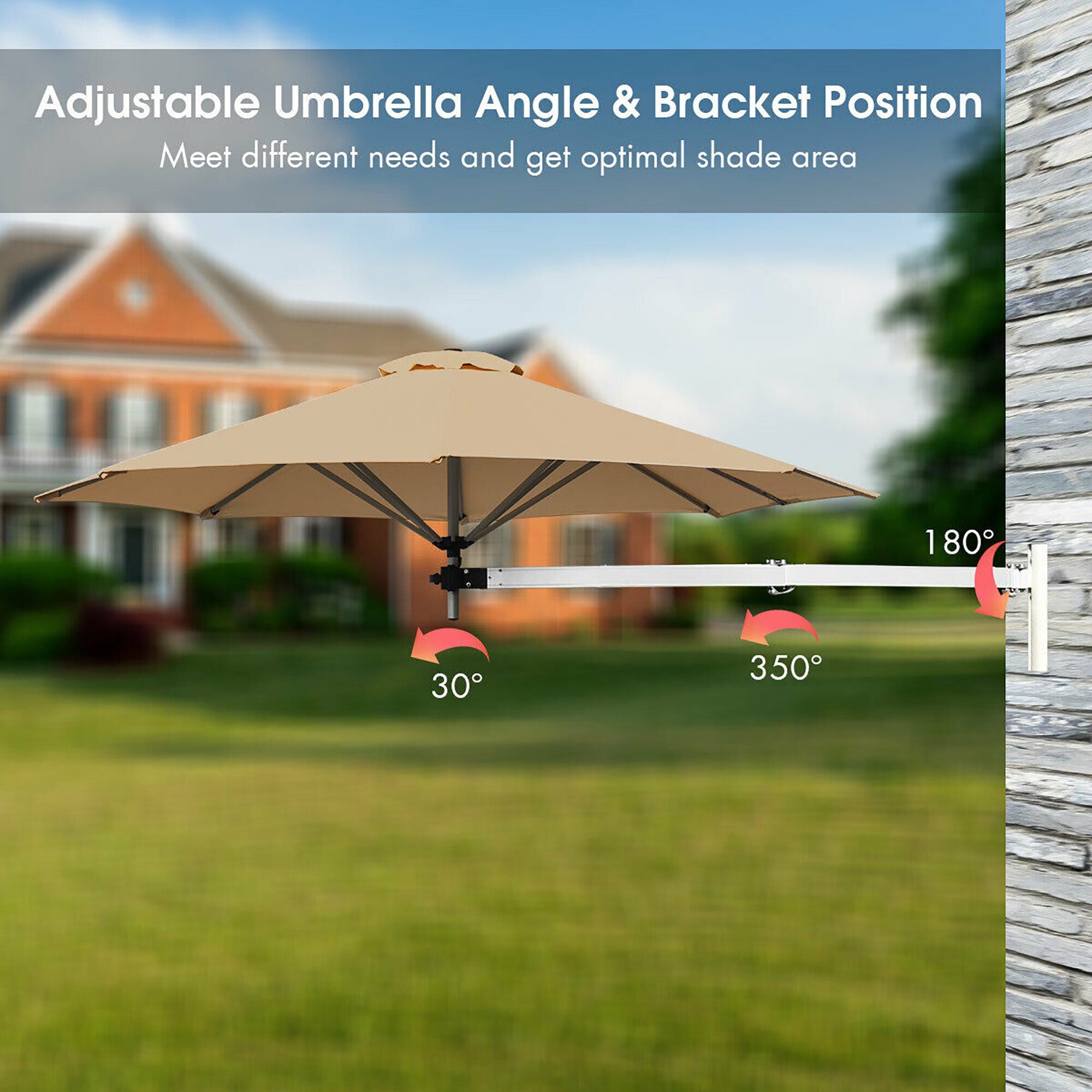 Costway OP70378BE+ Umbrellas-2 - View #7