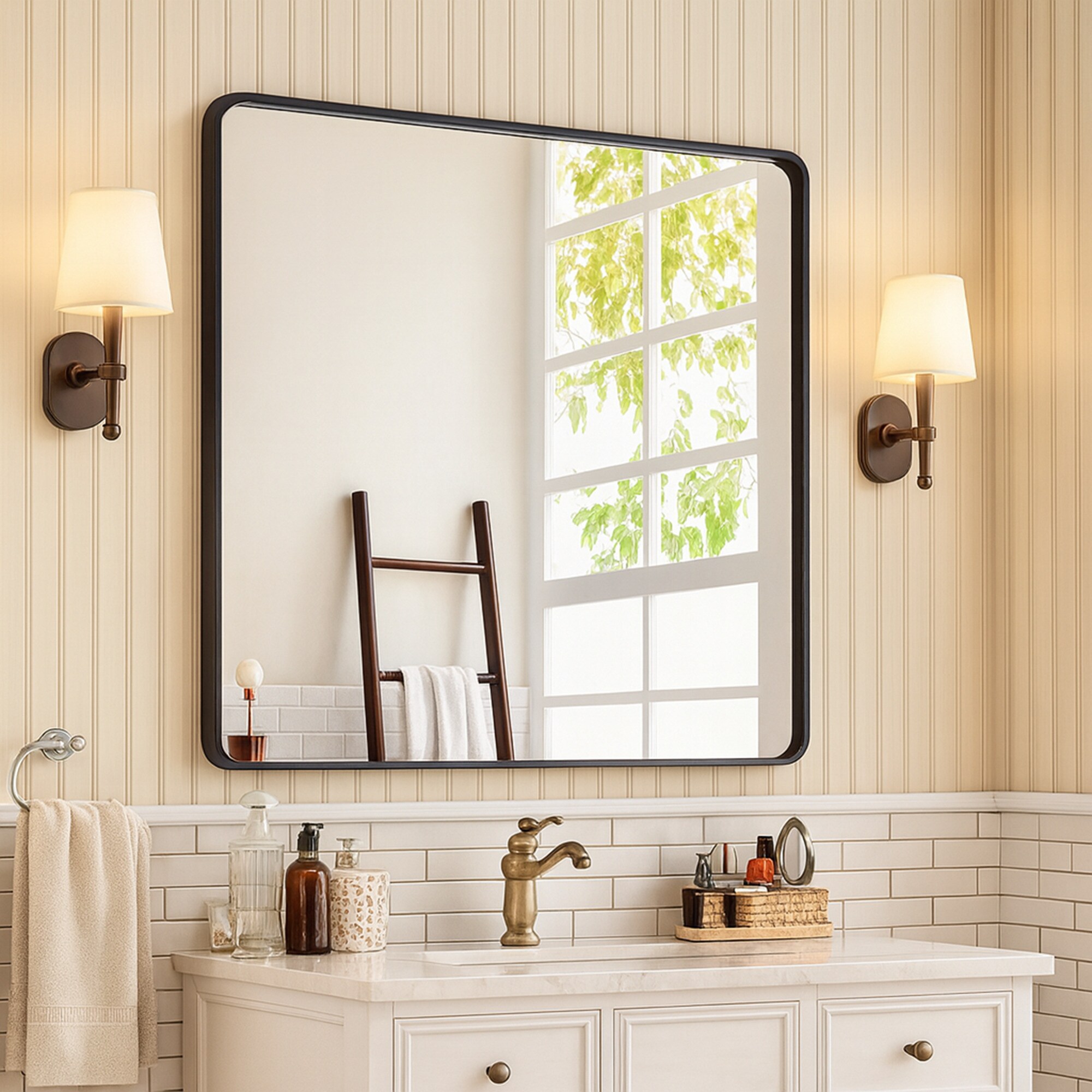 GRANDJOY BM-KM-AARH-3630 Framed-Bath-Mirrors - View #2