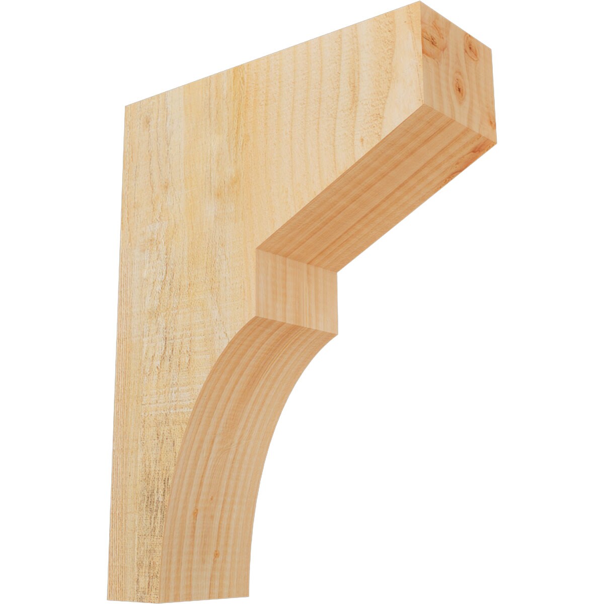 Ekena Millwork COR04X12X16MON00RDF 4-in x 12-in x 16-in Monterey Unfinished Douglas fir Wood Paintable/Stainable Corbel