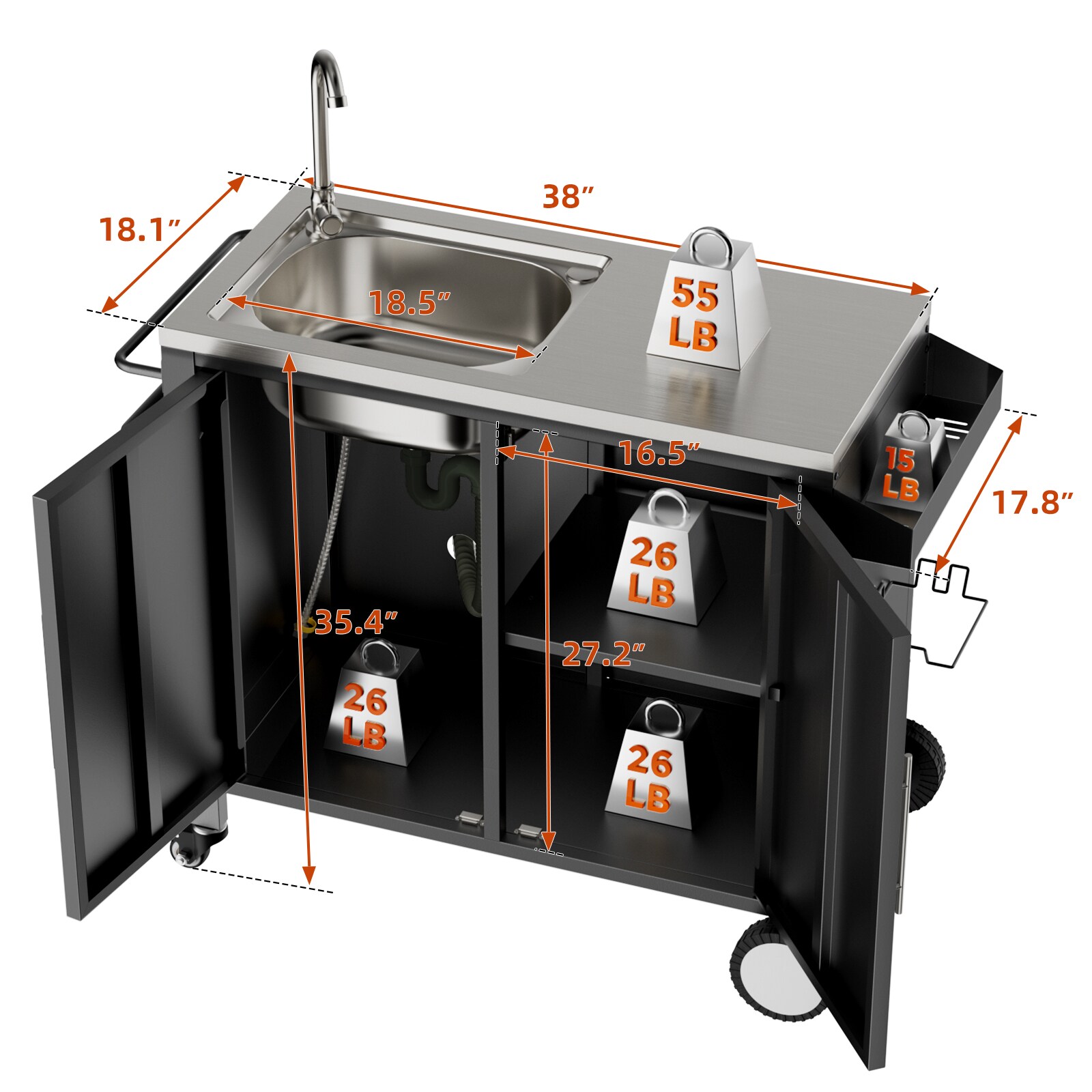 Siavonce XHP293812 Grill-Carts-Grill-Stands - View #7