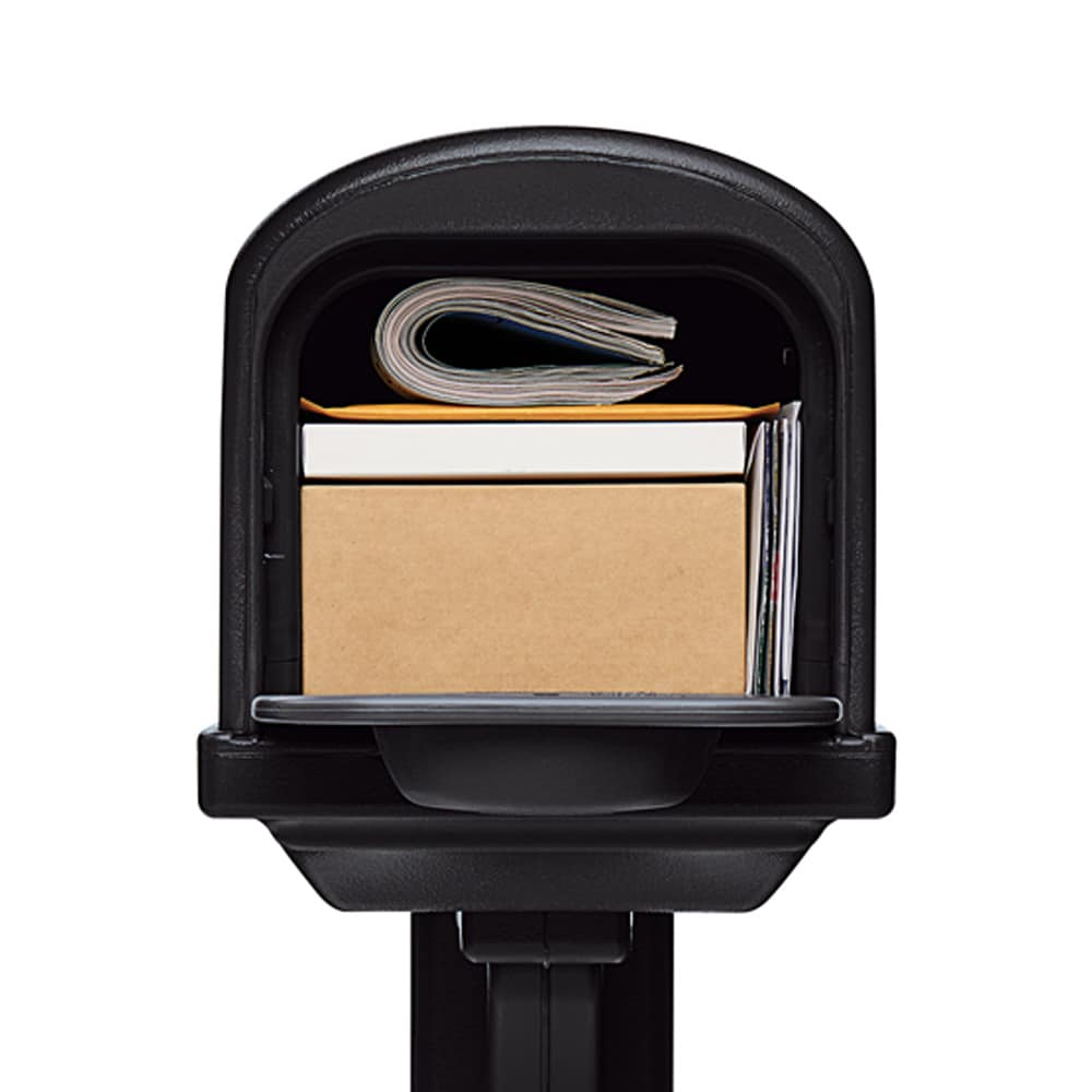 architectural mailboxes post mount black plastic standard mailbox