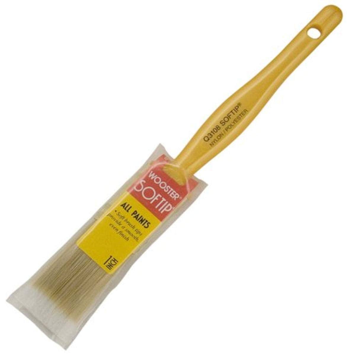 Wooster  Brush Q3108-1 Softip Paintbrush 1-Inch White - Pack of 2
