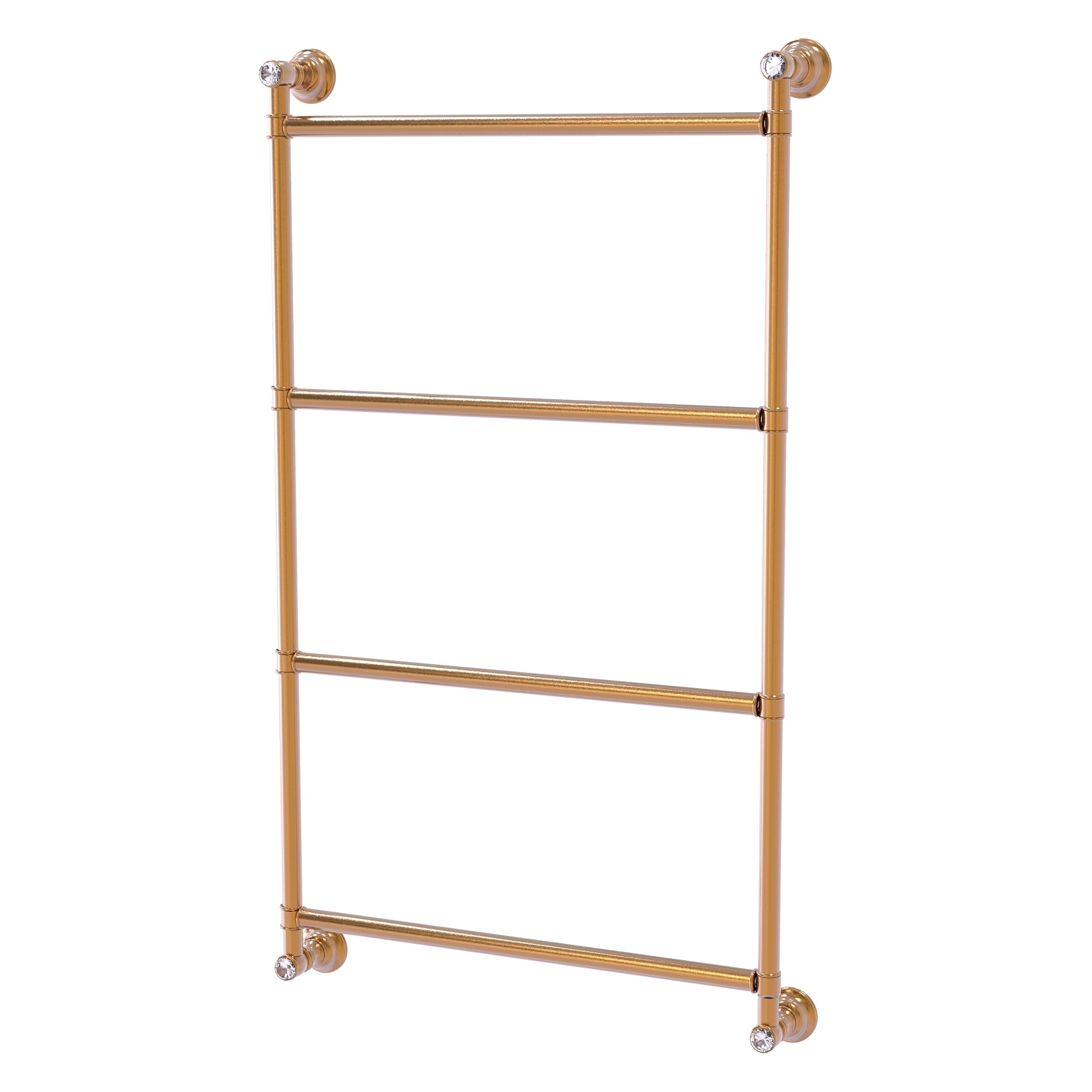 Allied Brass CC-28-24-BBR Carolina Crystal 24-in double Brushed Bronze Wall mount Double Towel Bar