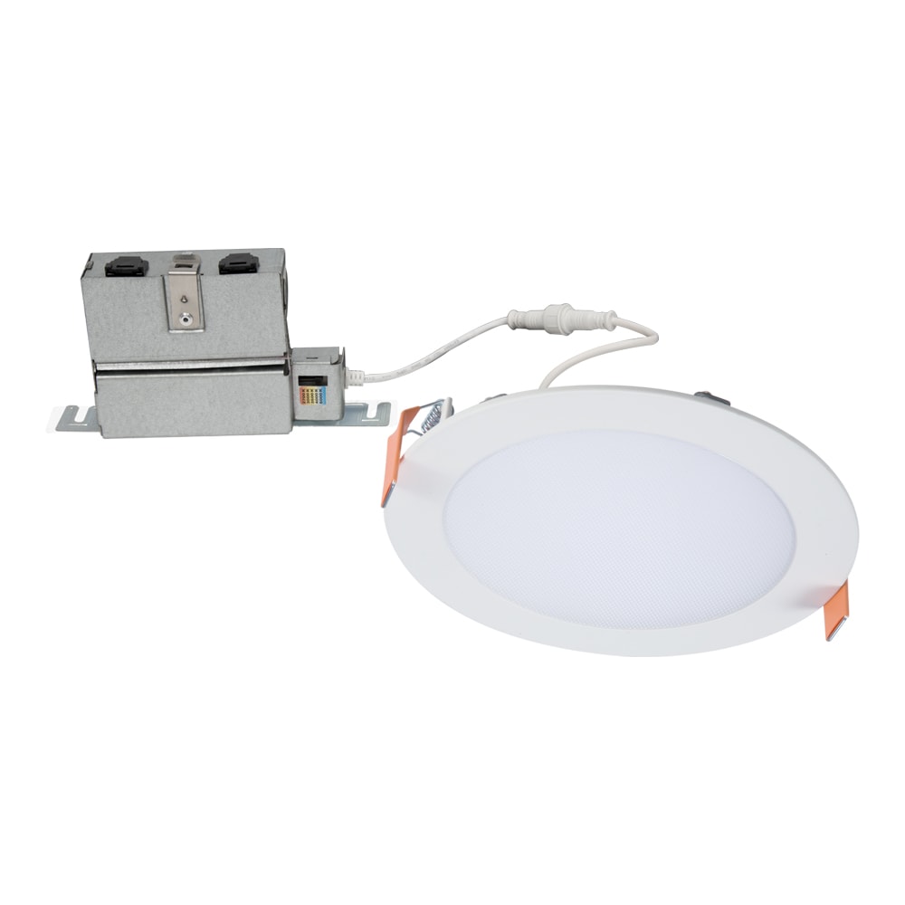 Halo 6-in LED Remodel or New Construction White Airtight Ic Shower Canless Recessed  Light Kit in the Recessed Light Kits department at