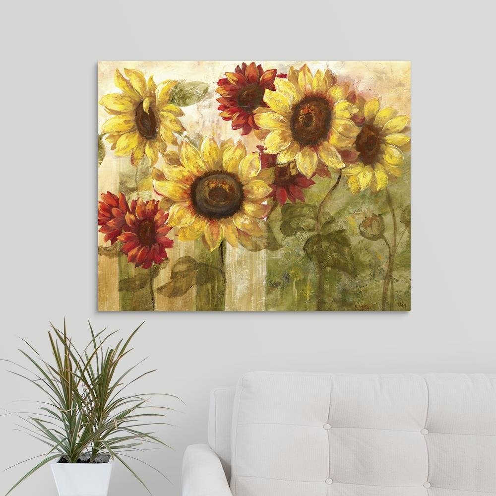 GreatBigCanvas Sunflower's Delight by Nan F Ca 24-in H x 30-in W ...