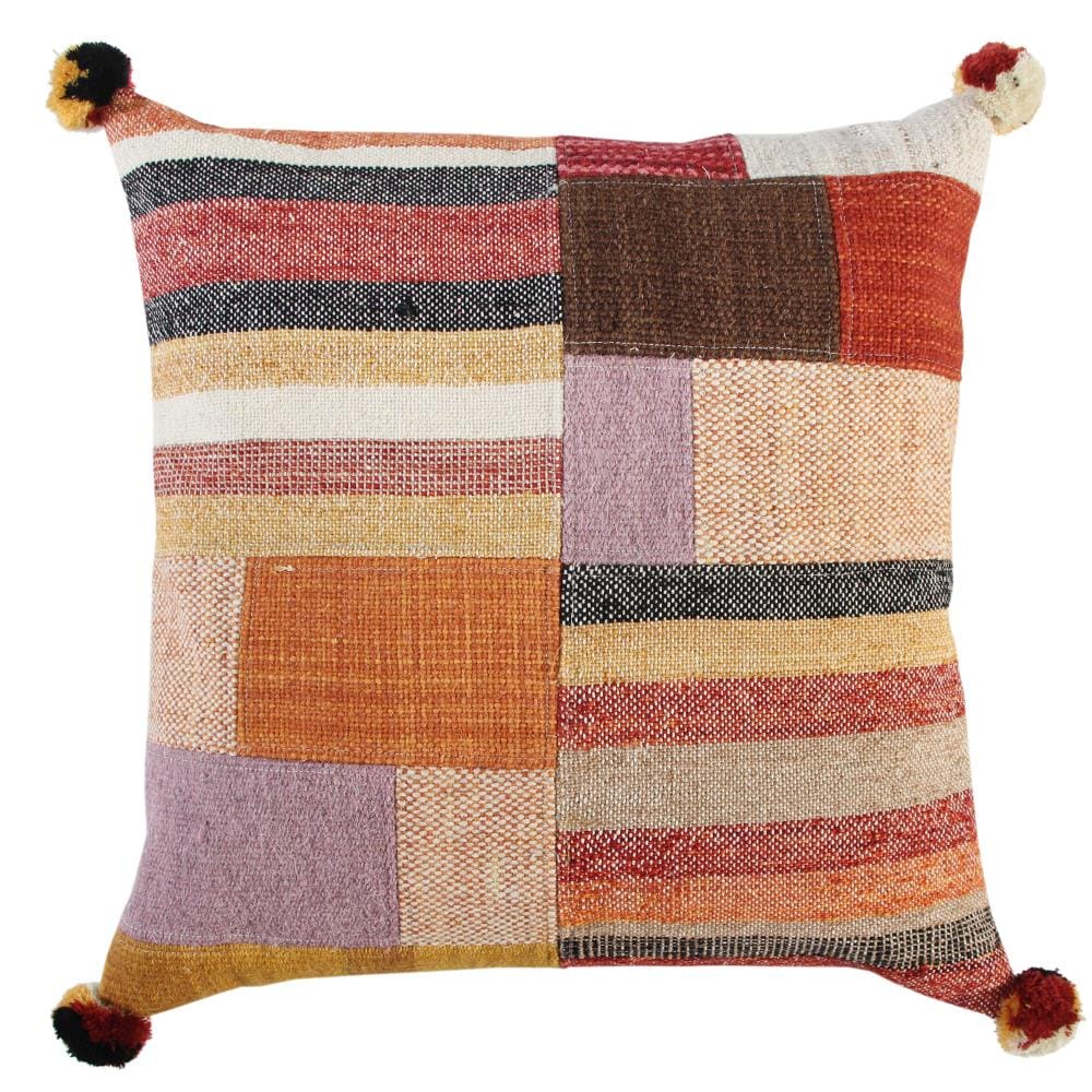 Rizzy Home T17766 Poly filled pillow 20-in x 20-in Multi Square Indoor Decorative Pillow