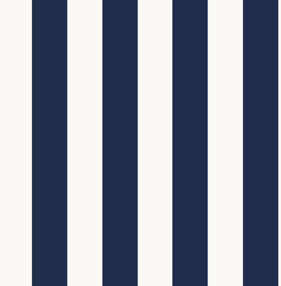 Oliver Navy Simple Stripe Wallpaper - Blue - A-Street Prints