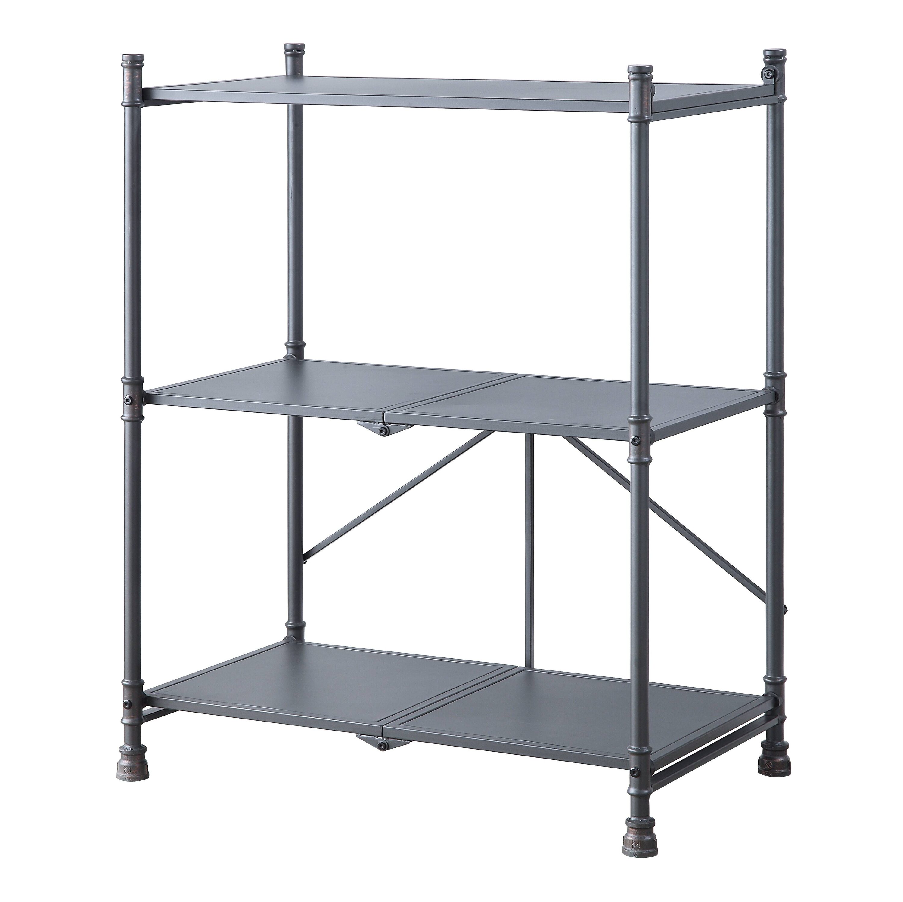 Damerin ZQ-DS-F40 Metal 3 -Tier Storage bin rack ( 17-in W x 31-in D x 39-in H ) ( Bronze , ( 40-lb lbs. Capacity Per Shelf )