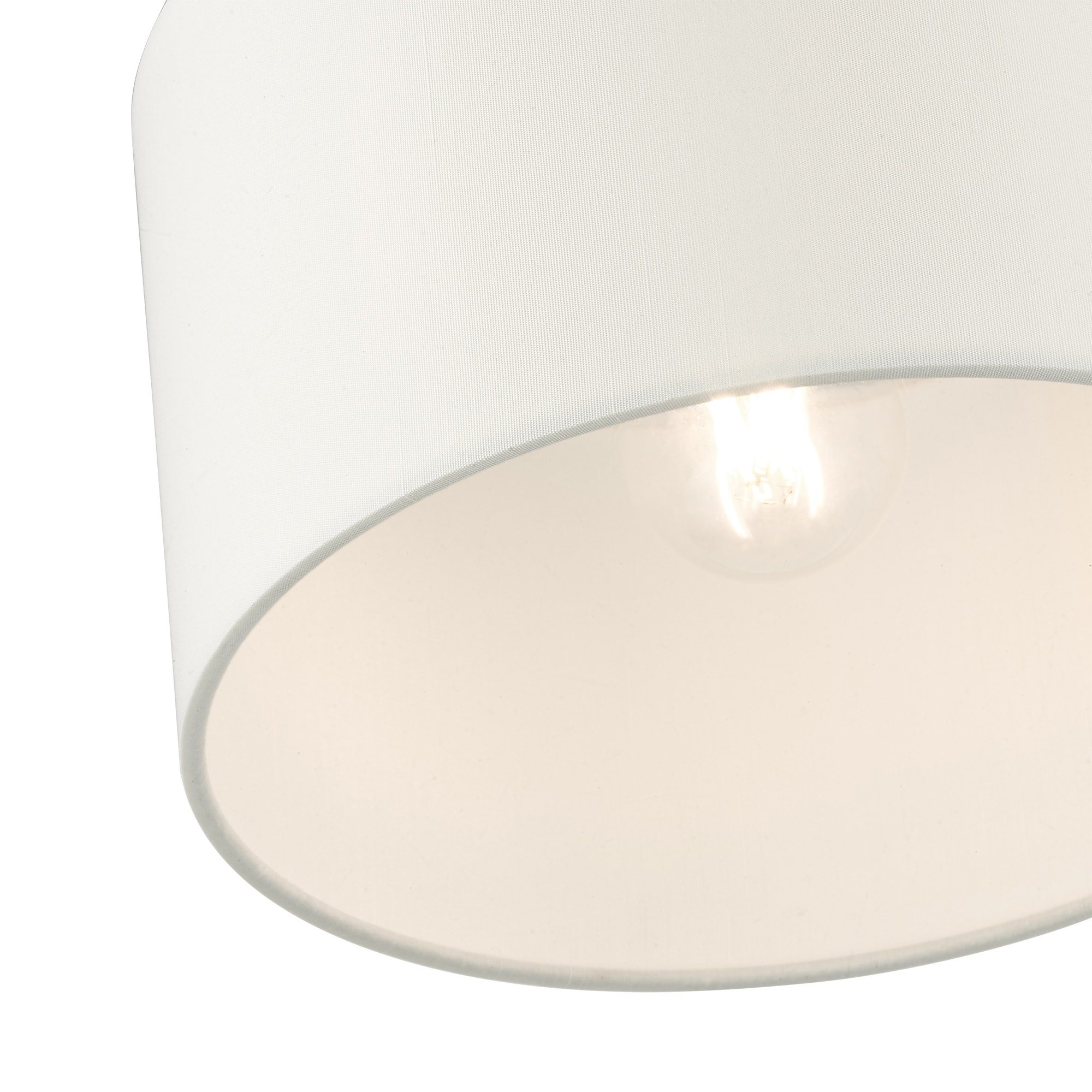 Satin Brass Glass Drum Indoor/Outdoor Semi-Flush Mount Light