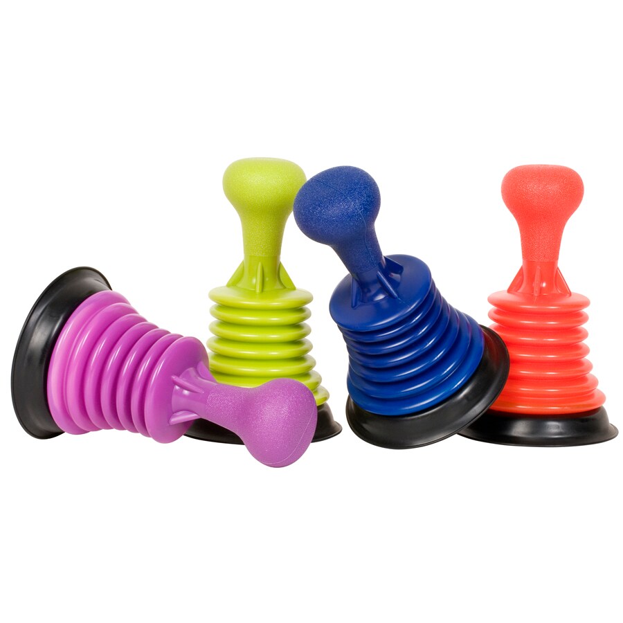 Waxman 7503800LM 4.5-in Multicolor Rubber Plunger with 3.25-in Handle