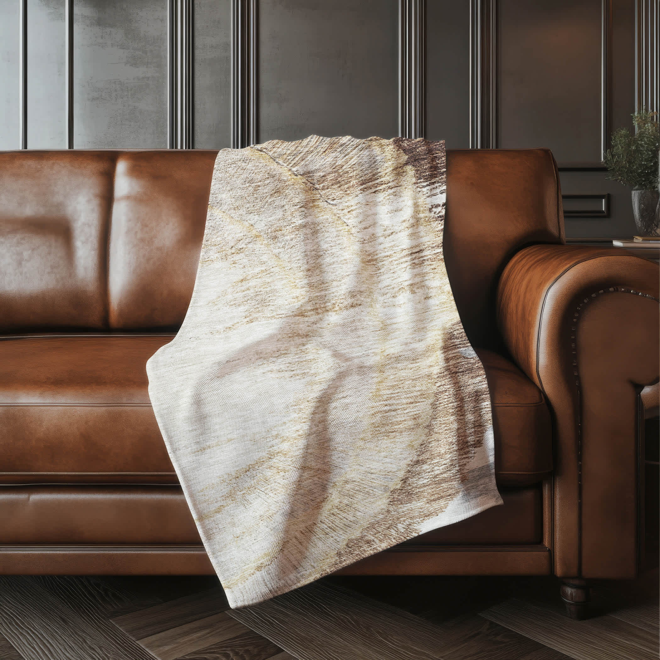 Addison Rugs Premium Machine Washable Addison ASB650 Brown 50 x 70 inches Sherpa Throw Blanket
