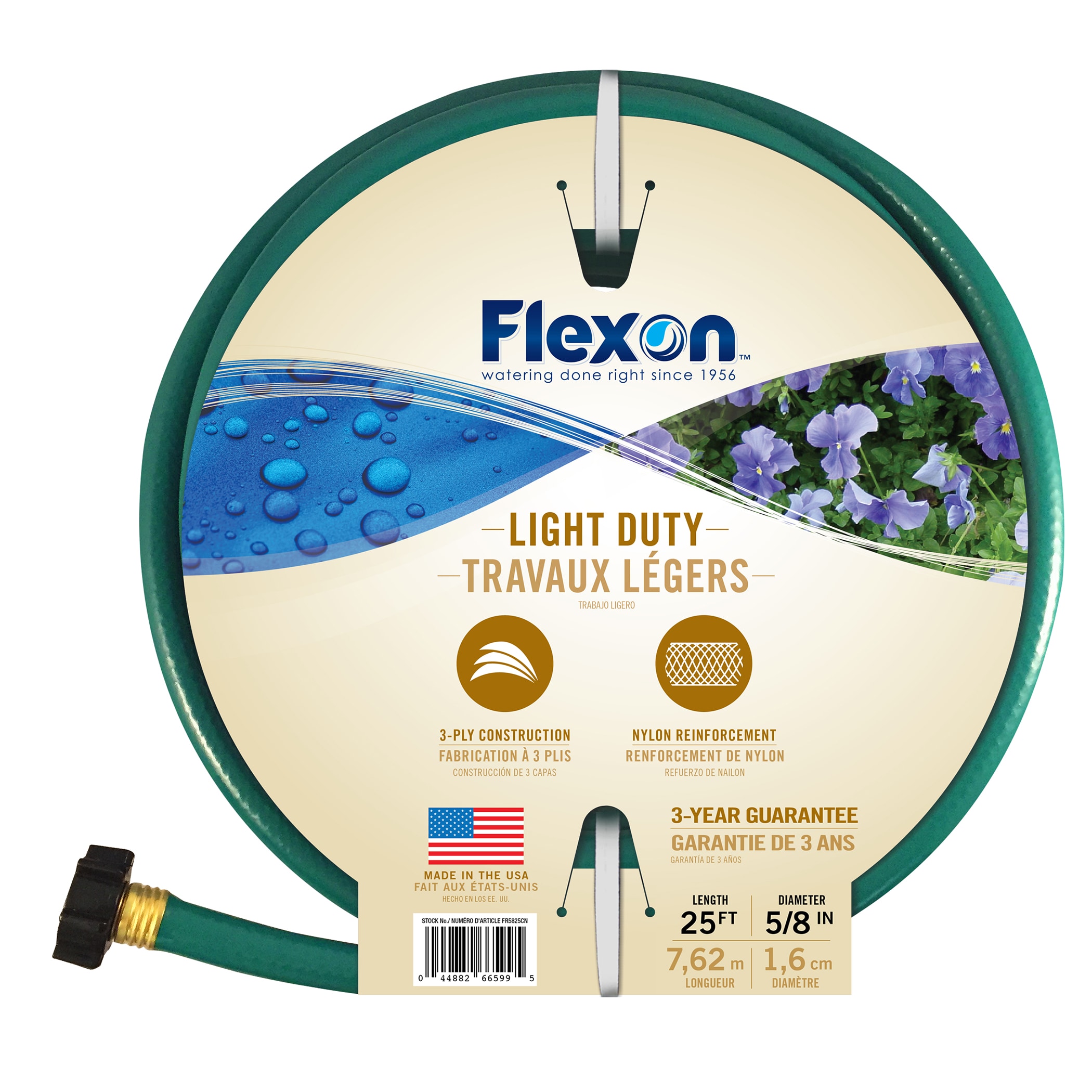 FLEXON Flexon 5/8 x 25ft Light Duty Garden Hose in the Garden