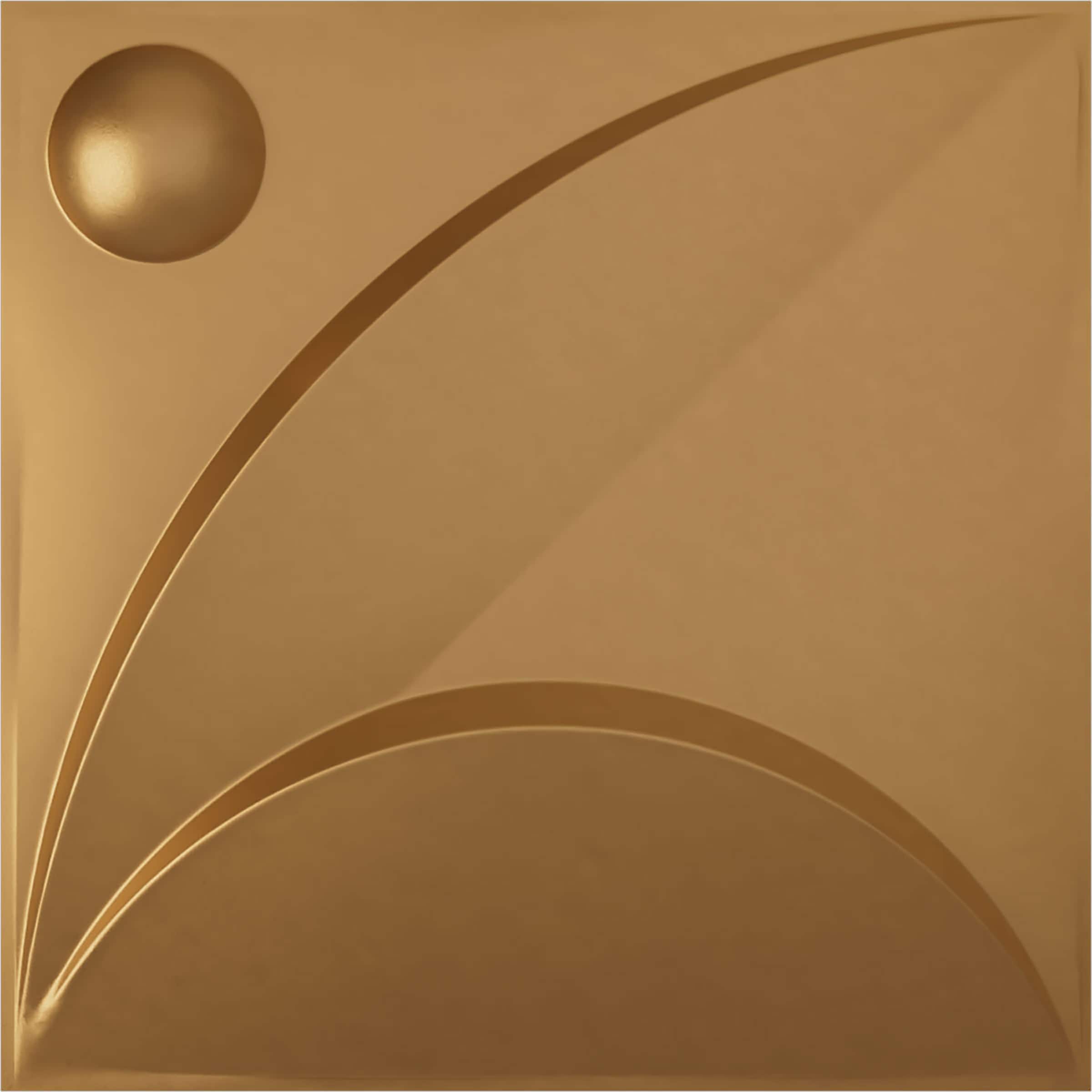 Ekena Millwork WP20X20EZBGL 19-5/8-in x 19-5/8-in Embossed Paintable/Stainable Gold PVC Abstract Wall Panel ( 2.67-sq ft )