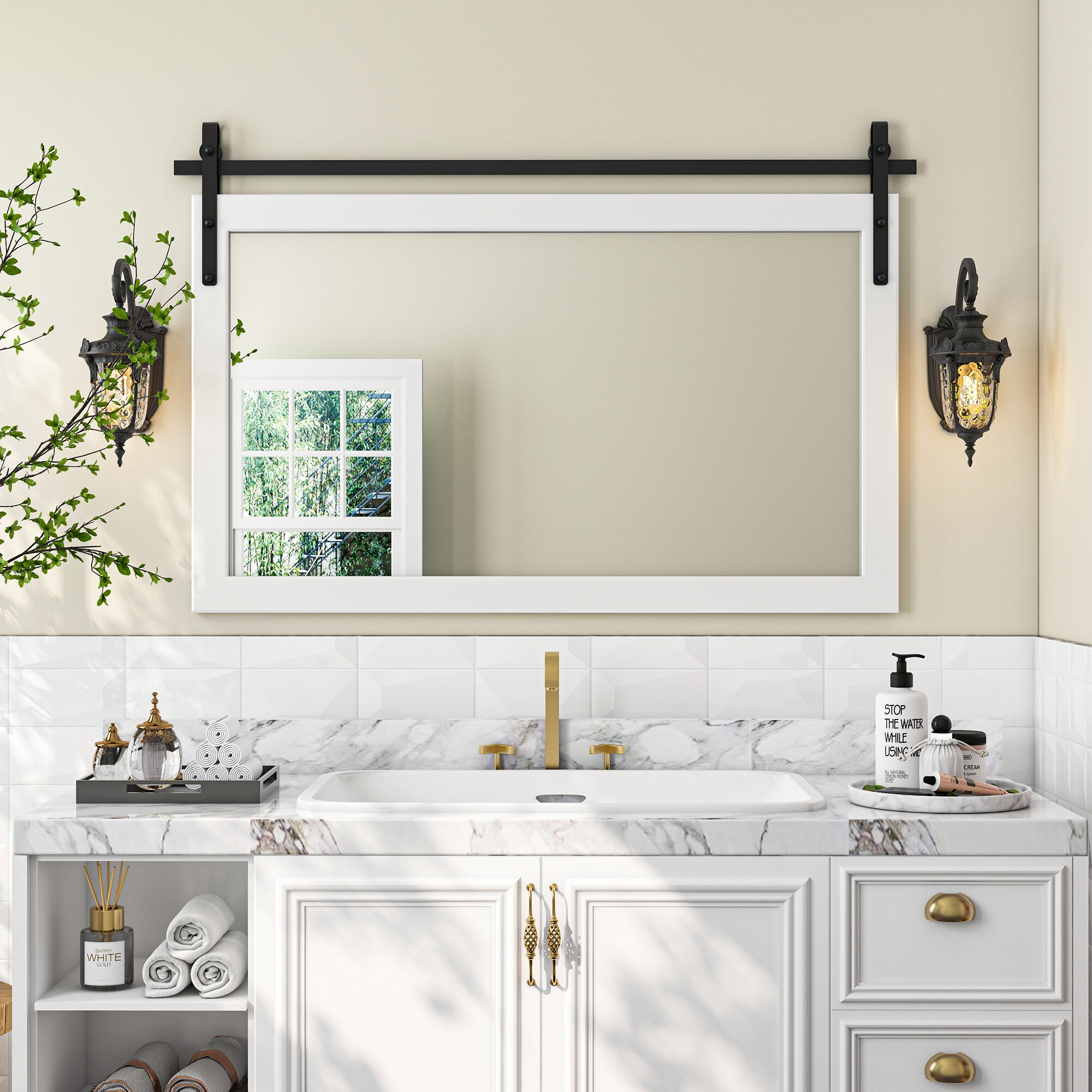 FurniFusion L-GCMJ2640W Decor-Mirrors - View #3