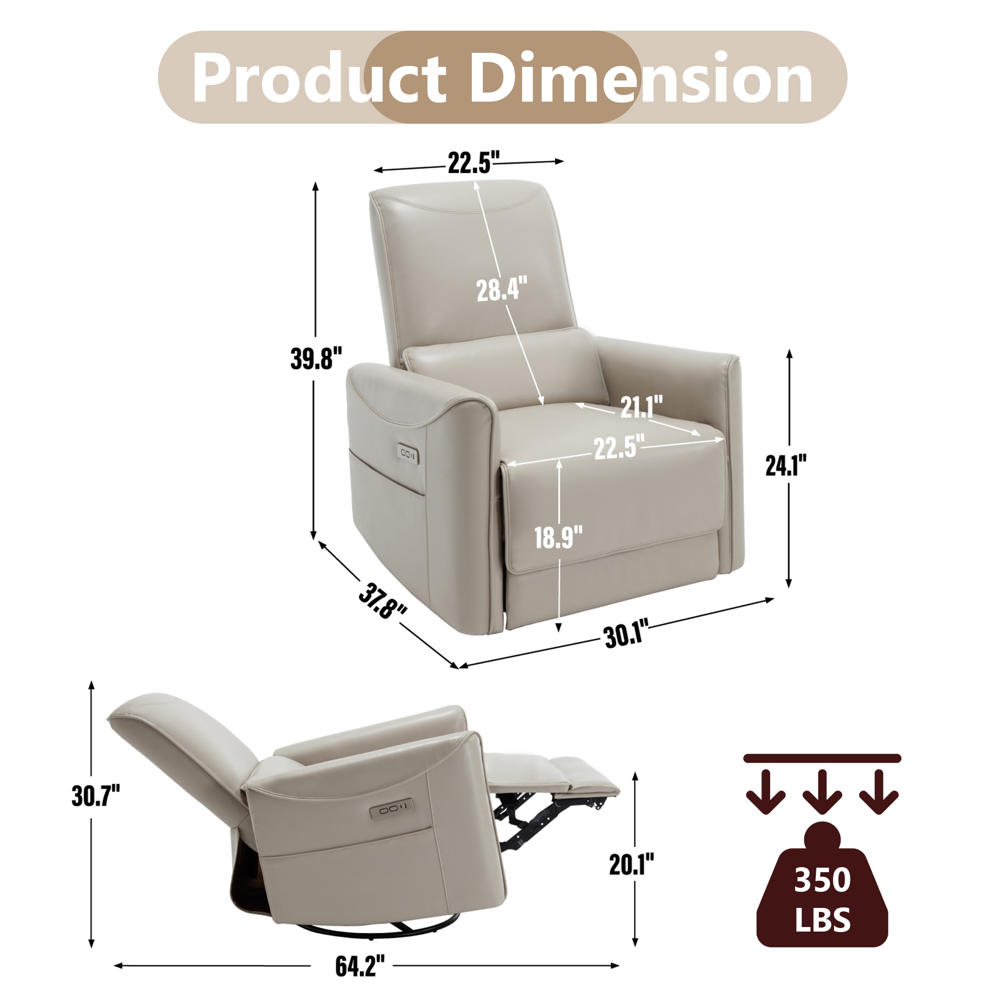 Boyel Living BL-CM812BE recliners - View #3