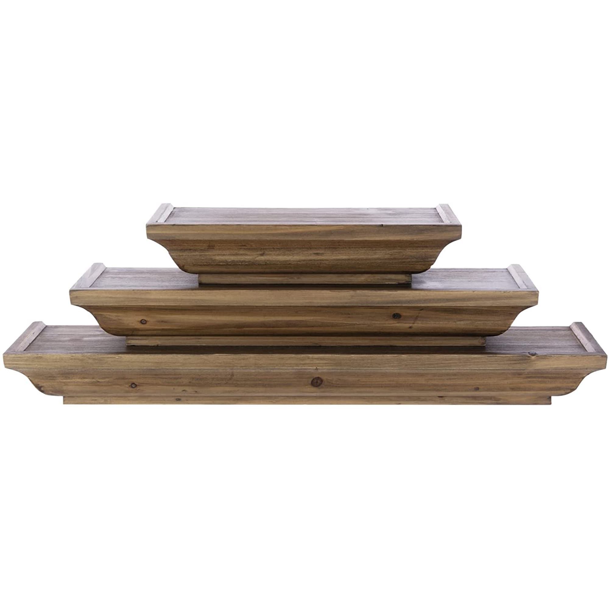 Muskoka Fitz Walnut Floating Shelves Set of 3
