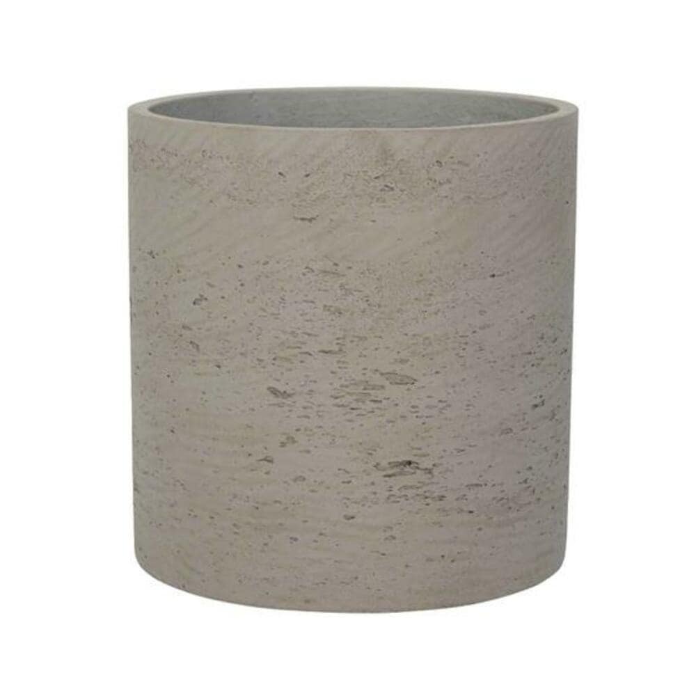 Pottery Pots P1033-25-34 Round 9.8-in W Medium Gray Clay Indoor/Outdoor Planter