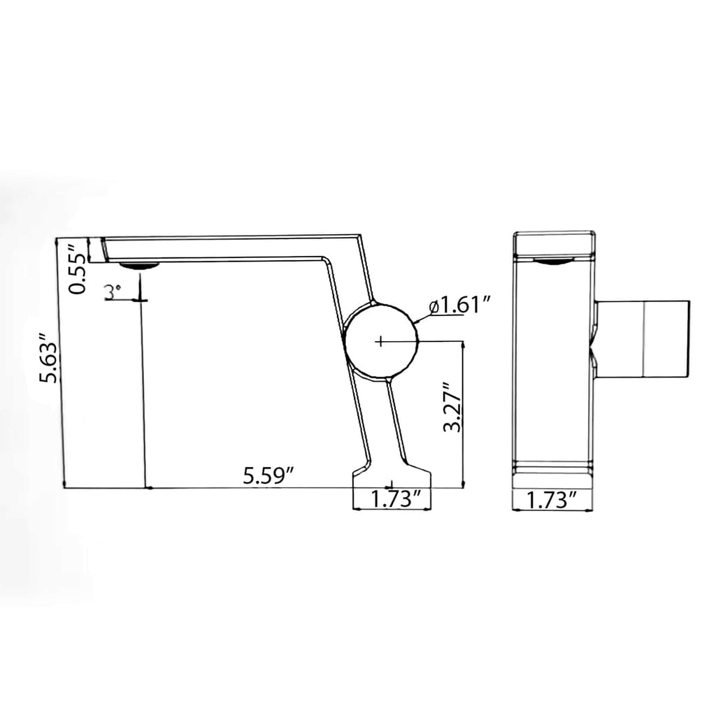 WELLFOR WB-1001-MB Lavatory-Faucets - View #3