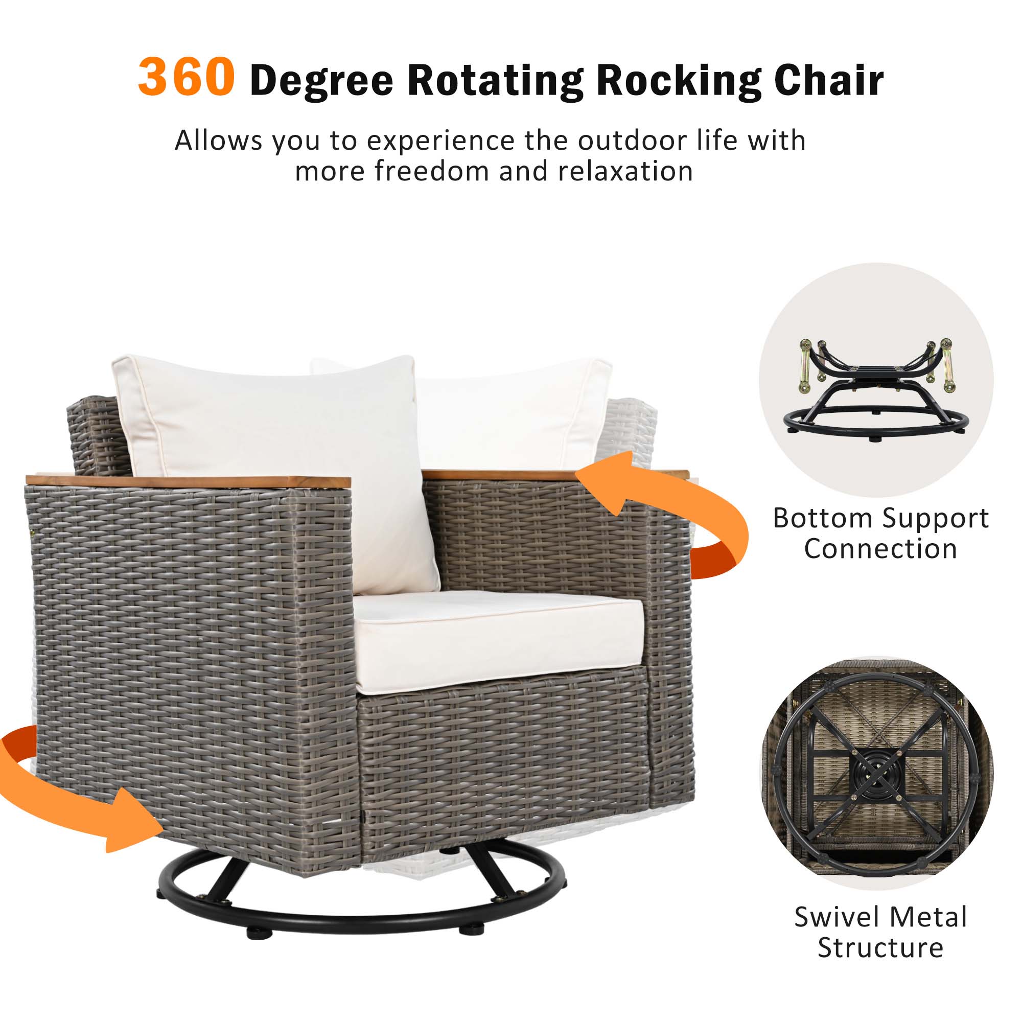Clihome CL-4JK872 Patio-Conversation-Sets - View #11