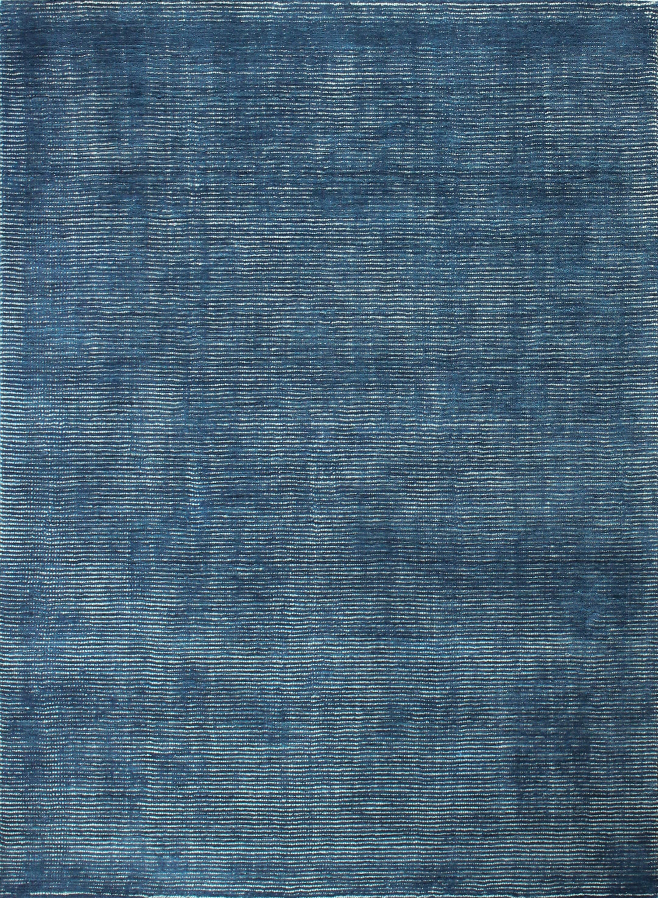 Bashian 649652261775 5 X 8 (ft) Wool Blue Indoor Solid Industrial Area Rug