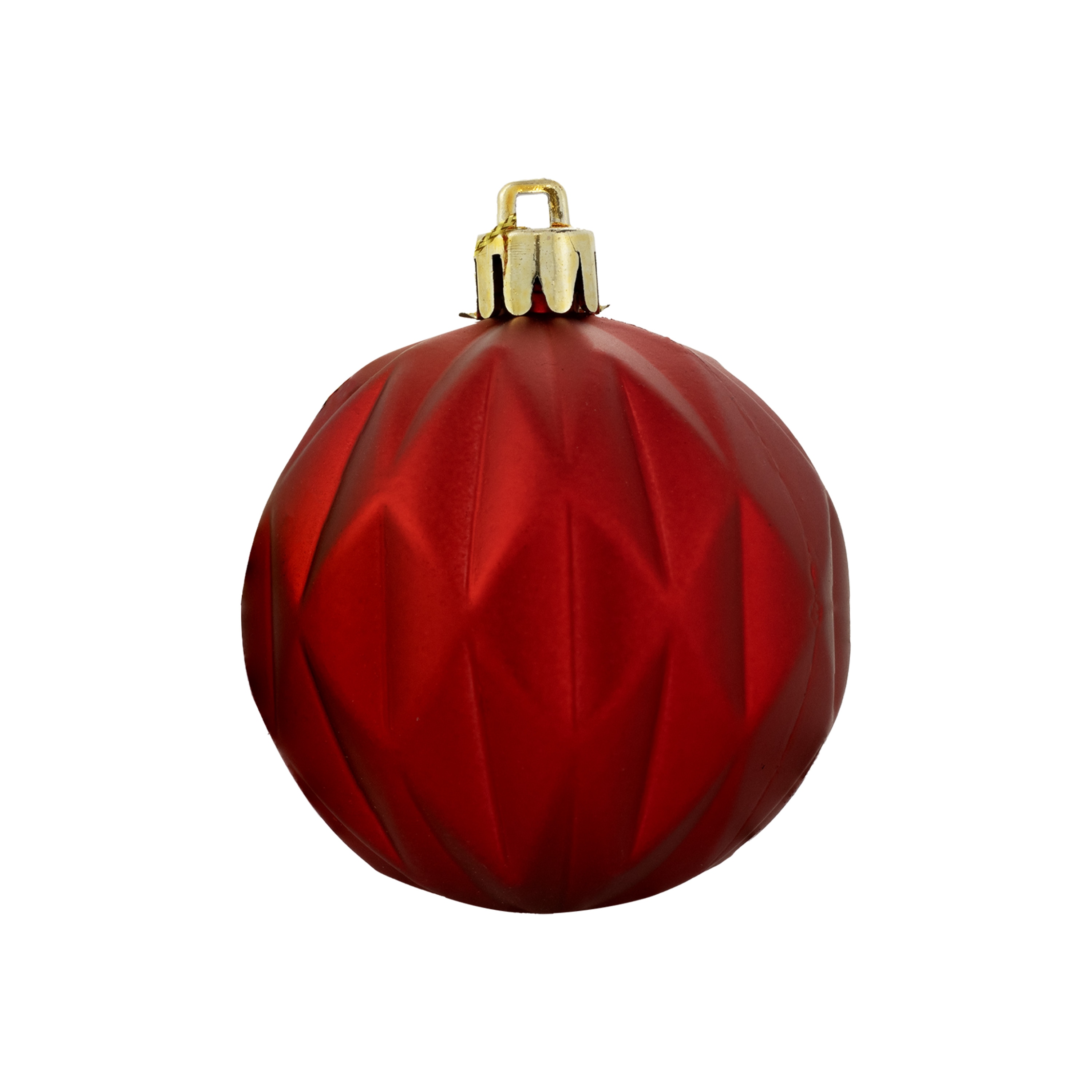 Red Shatterproof Plastic Christmas Ornament Set, 100 Pieces